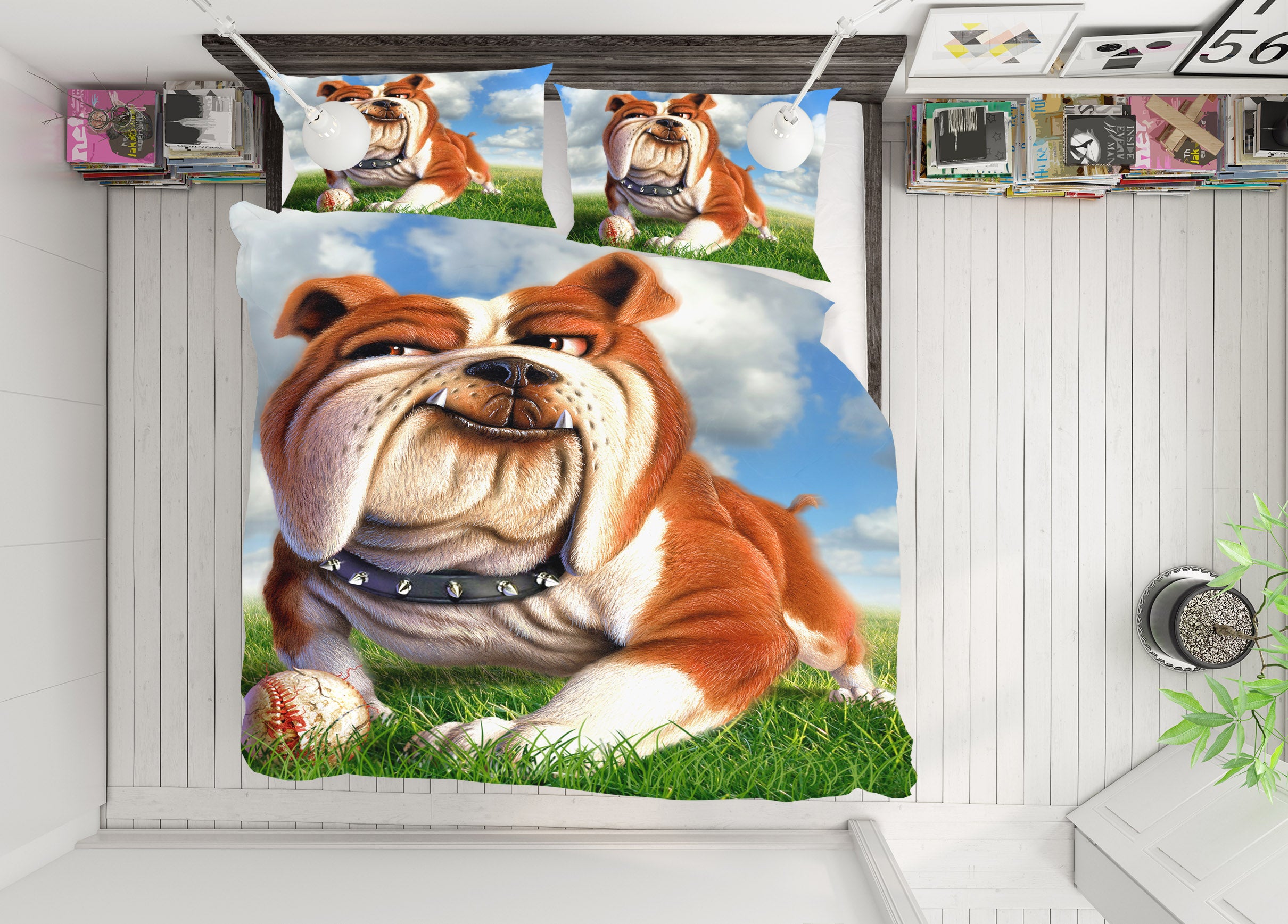 3D Bulldog 86023 Jerry LoFaro bedding Bed Pillowcases Quilt