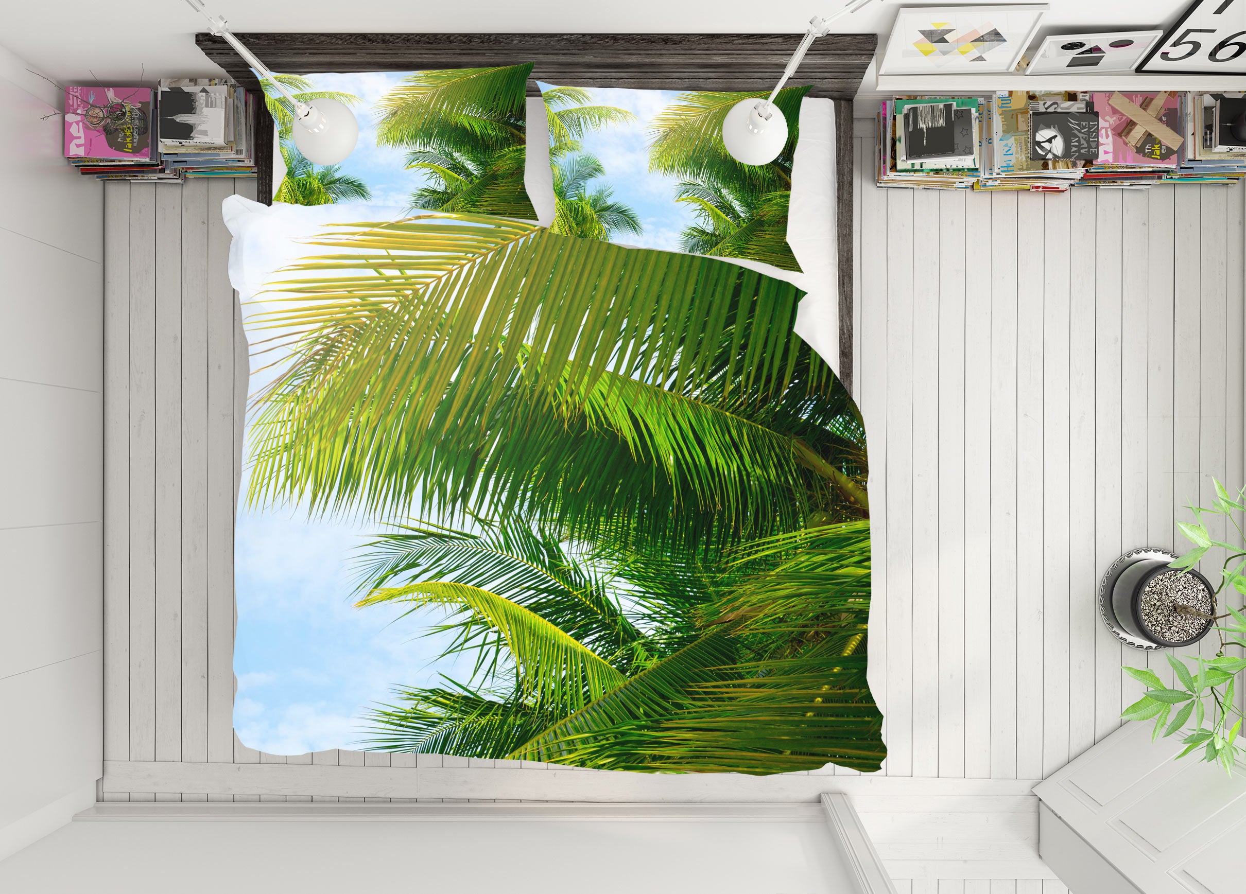 3D Leaves 14159 Bed Pillowcases Quilt
