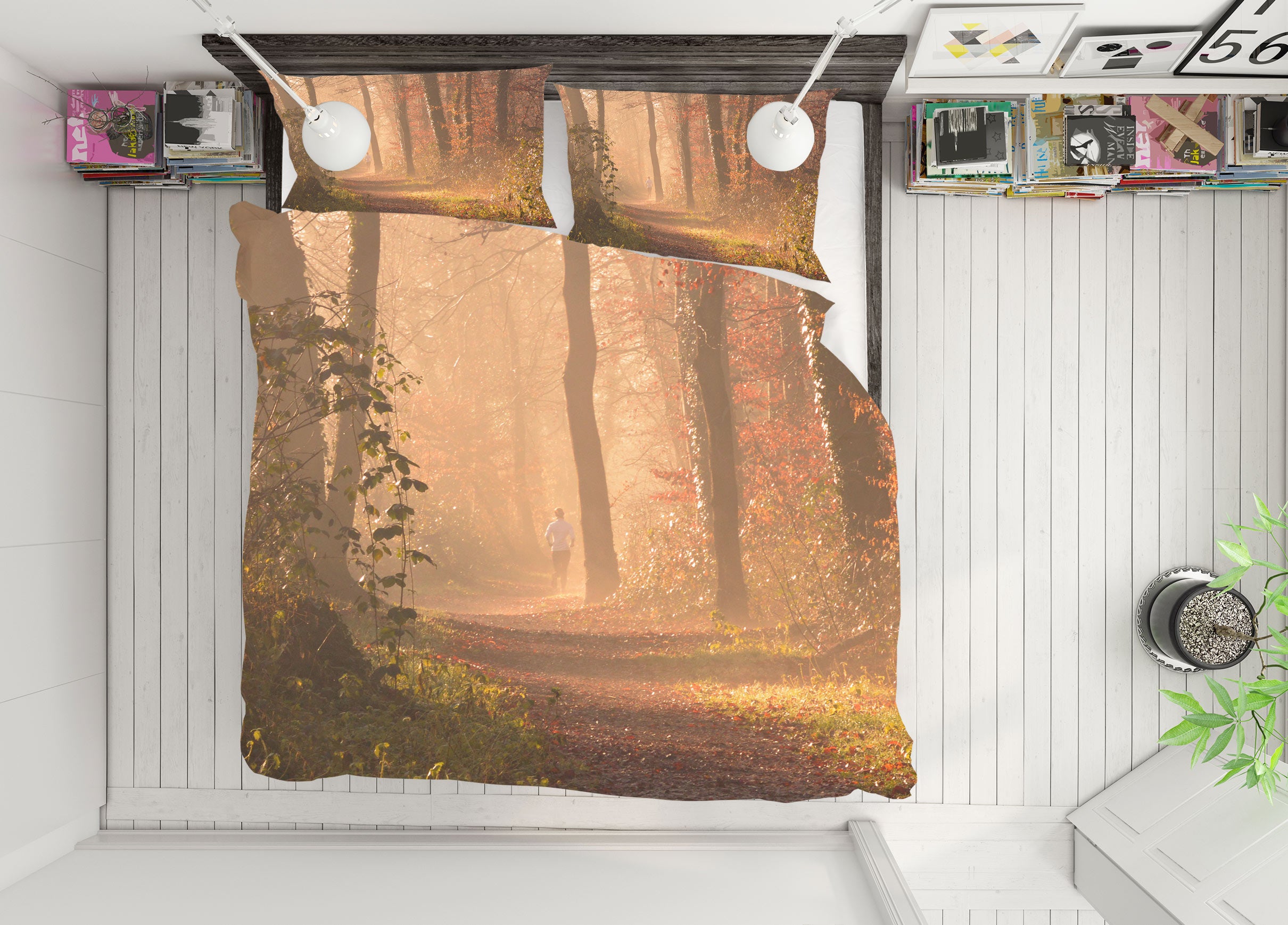 3D Forest 14094 Bed Pillowcases Quilt