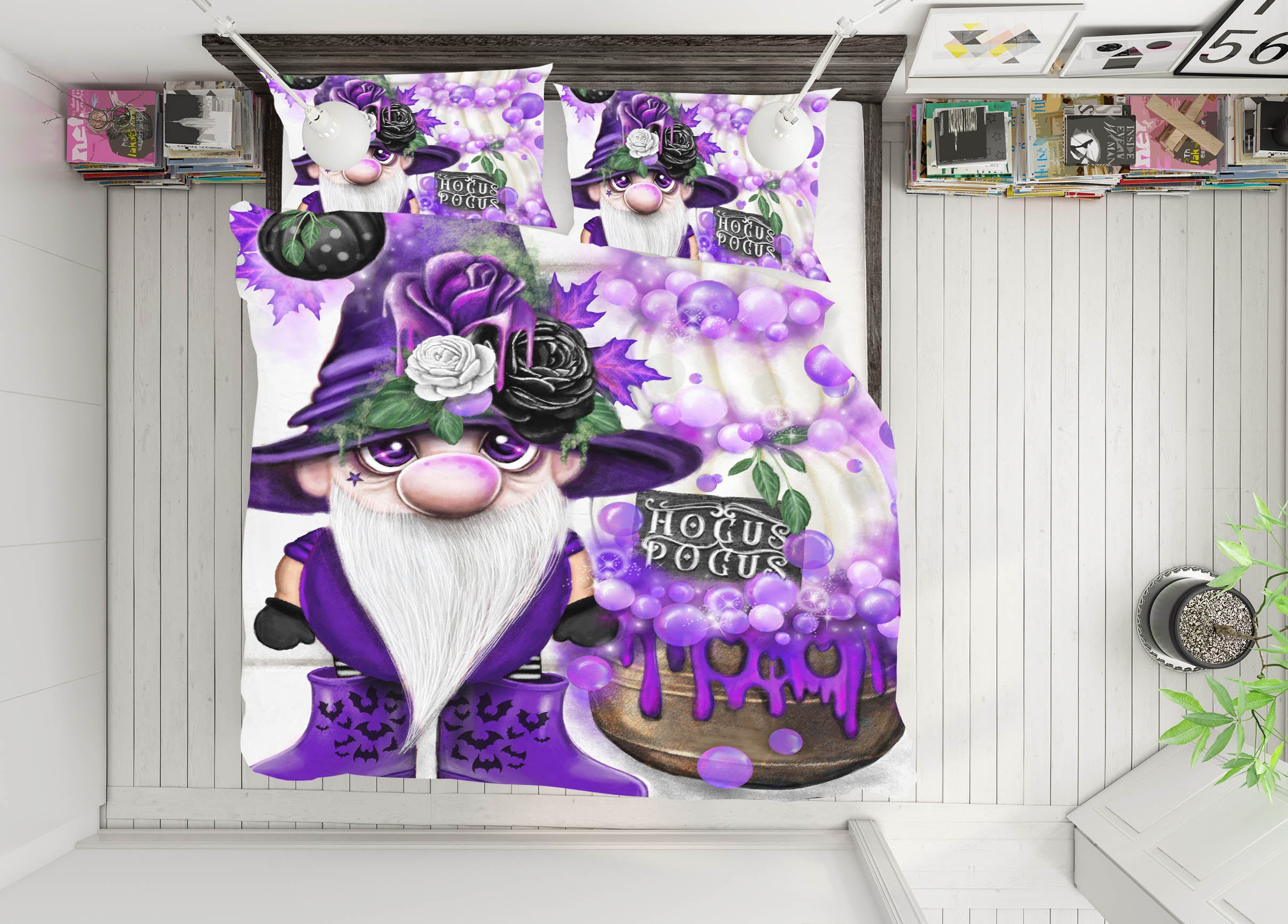 3D Purple Santa Claus 8566 Sheena Pike Bedding Bed Pillowcases Quilt Cover Duvet Cover