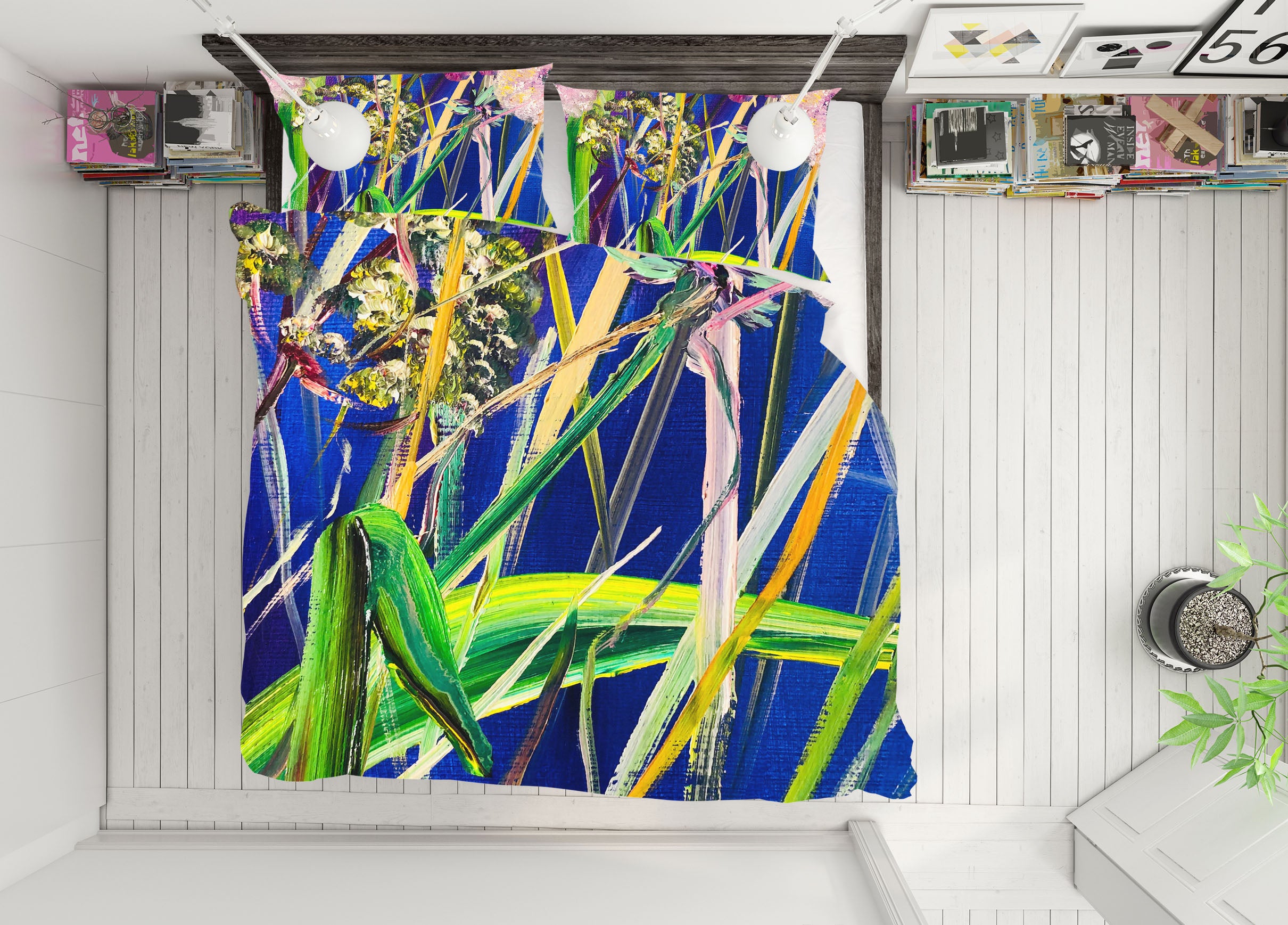 3D Green Grass Flower 561 Skromova Marina Bedding Bed Pillowcases Quilt