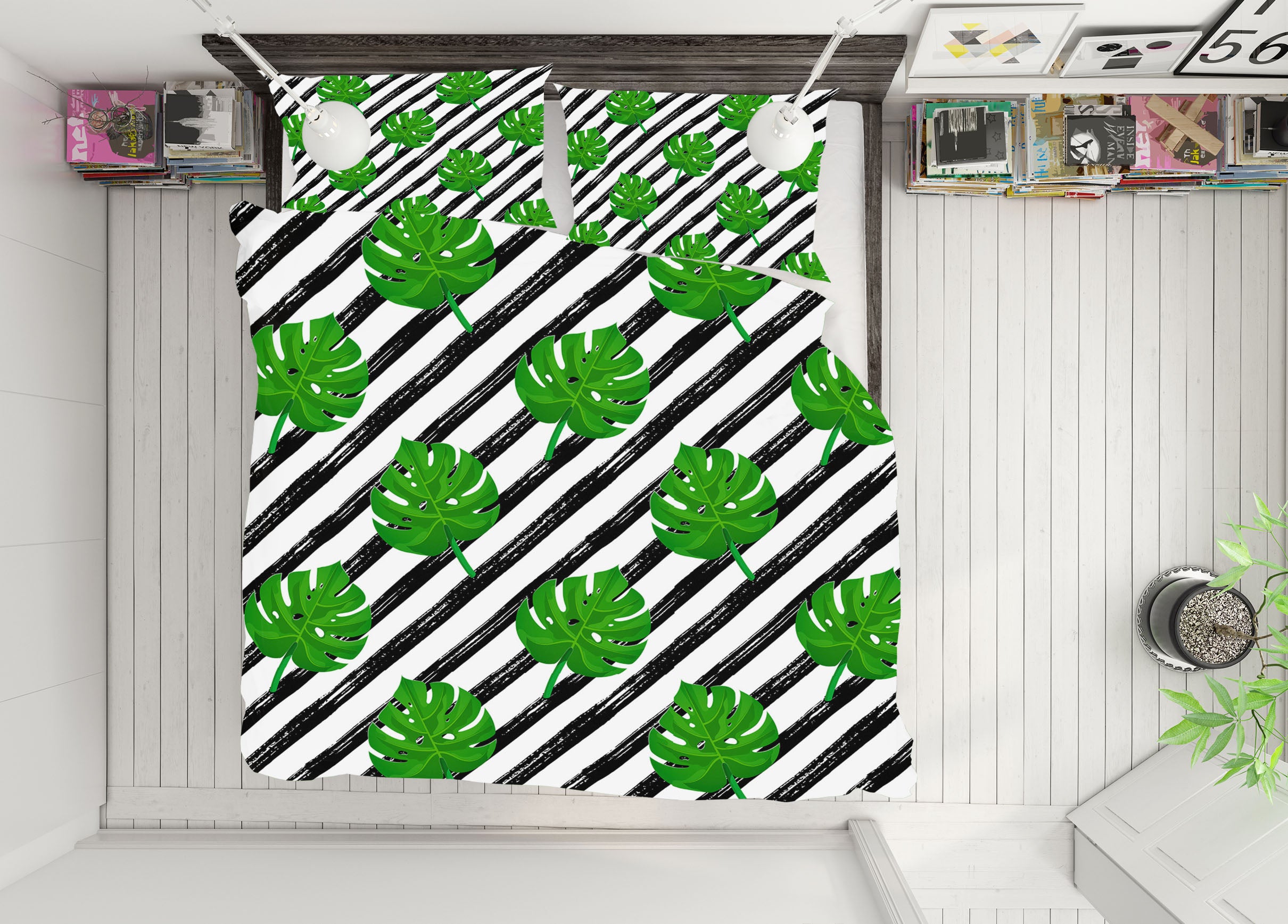 3D Leaves 61134 Bed Pillowcases Quilt
