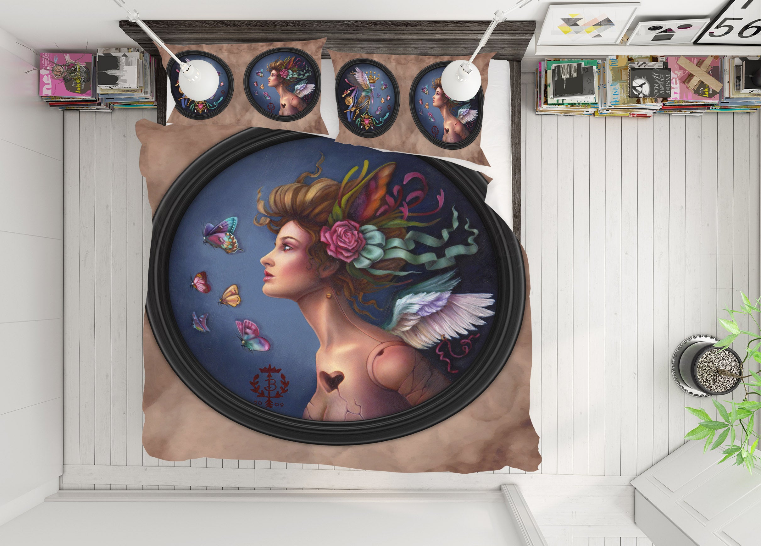 3D Butterfly Fairy 8857 Brigid Ashwood Bedding Bed Pillowcases Quilt Cover Duvet Cover