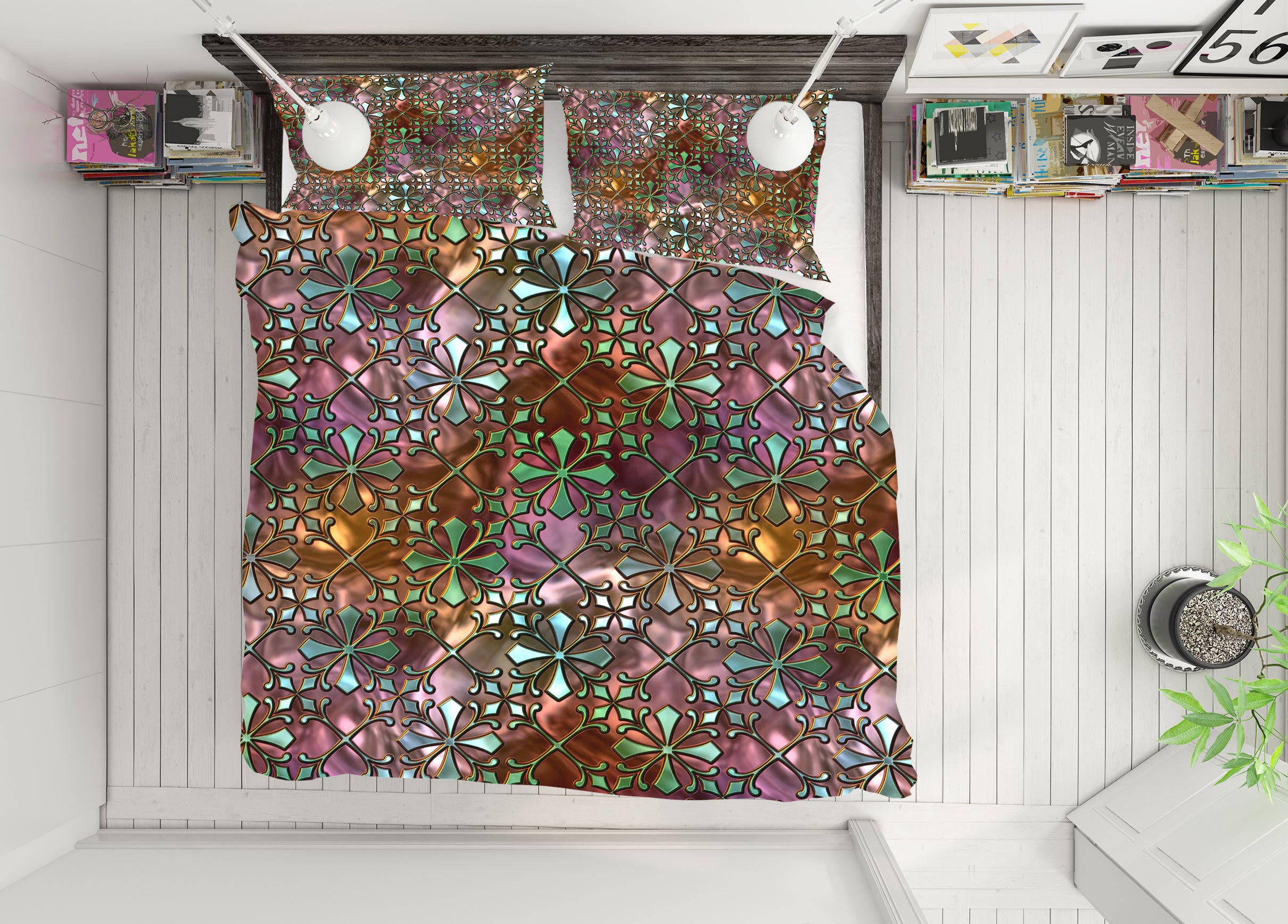 3D Pattern Lines 14056 Bed Pillowcases Quilt