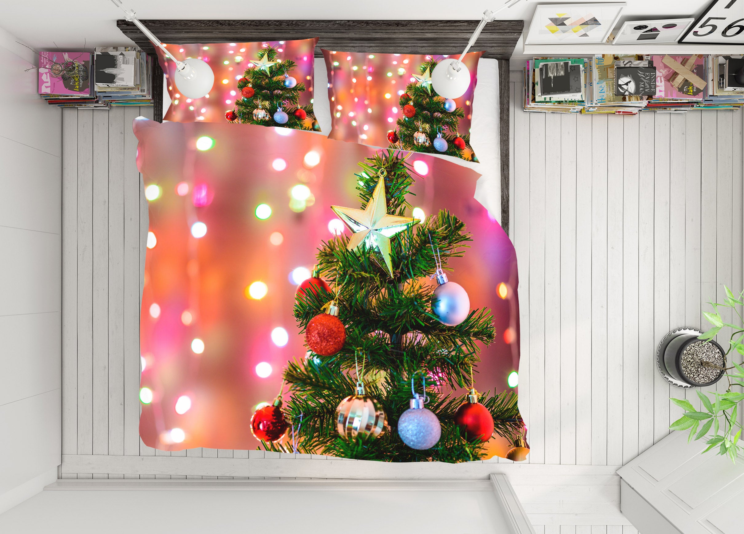 3D Tree 51146 Christmas Quilt Duvet Cover Xmas Bed Pillowcases