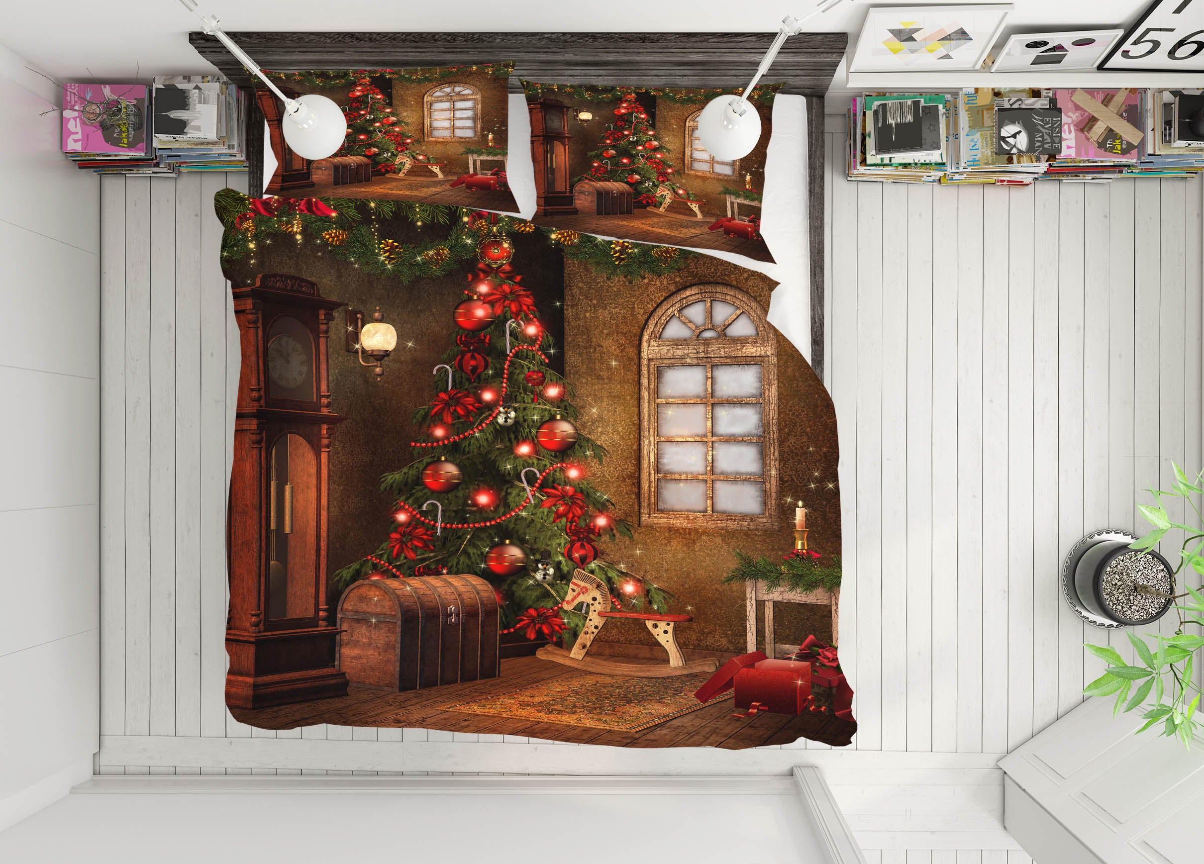 3D Tree 51071 Christmas Quilt Duvet Cover Xmas Bed Pillowcases