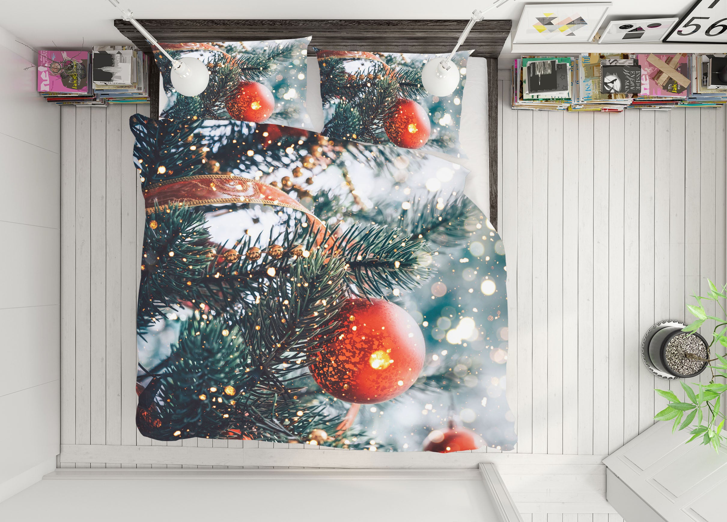 3D Red Ball 61133 Bed Pillowcases Quilt