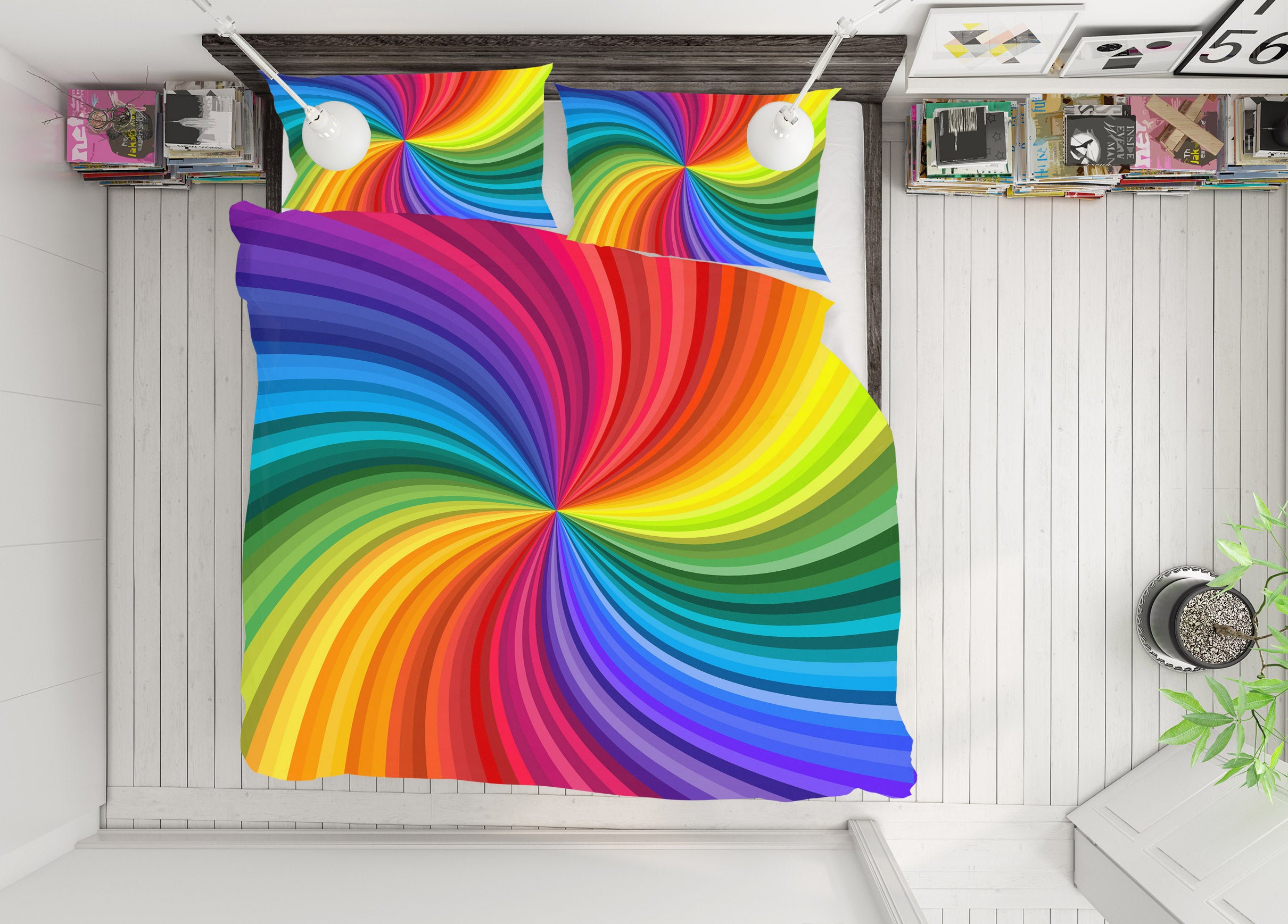 3D Color Vortex 61107 Bed Pillowcases Quilt