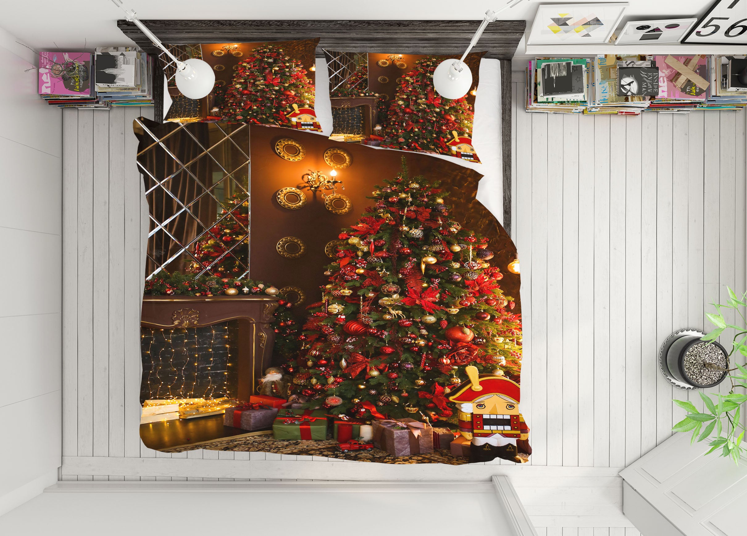 3D Tree Gift 51148 Christmas Quilt Duvet Cover Xmas Bed Pillowcases