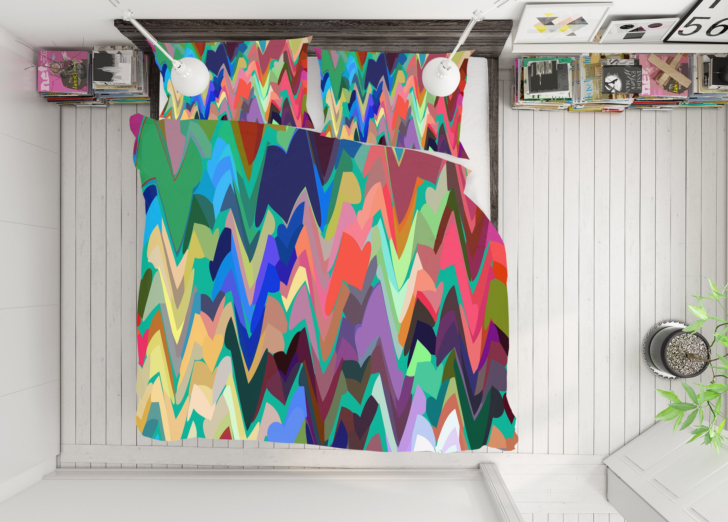 3D Color Waves 70028 Shandra Smith Bedding Bed Pillowcases Quilt