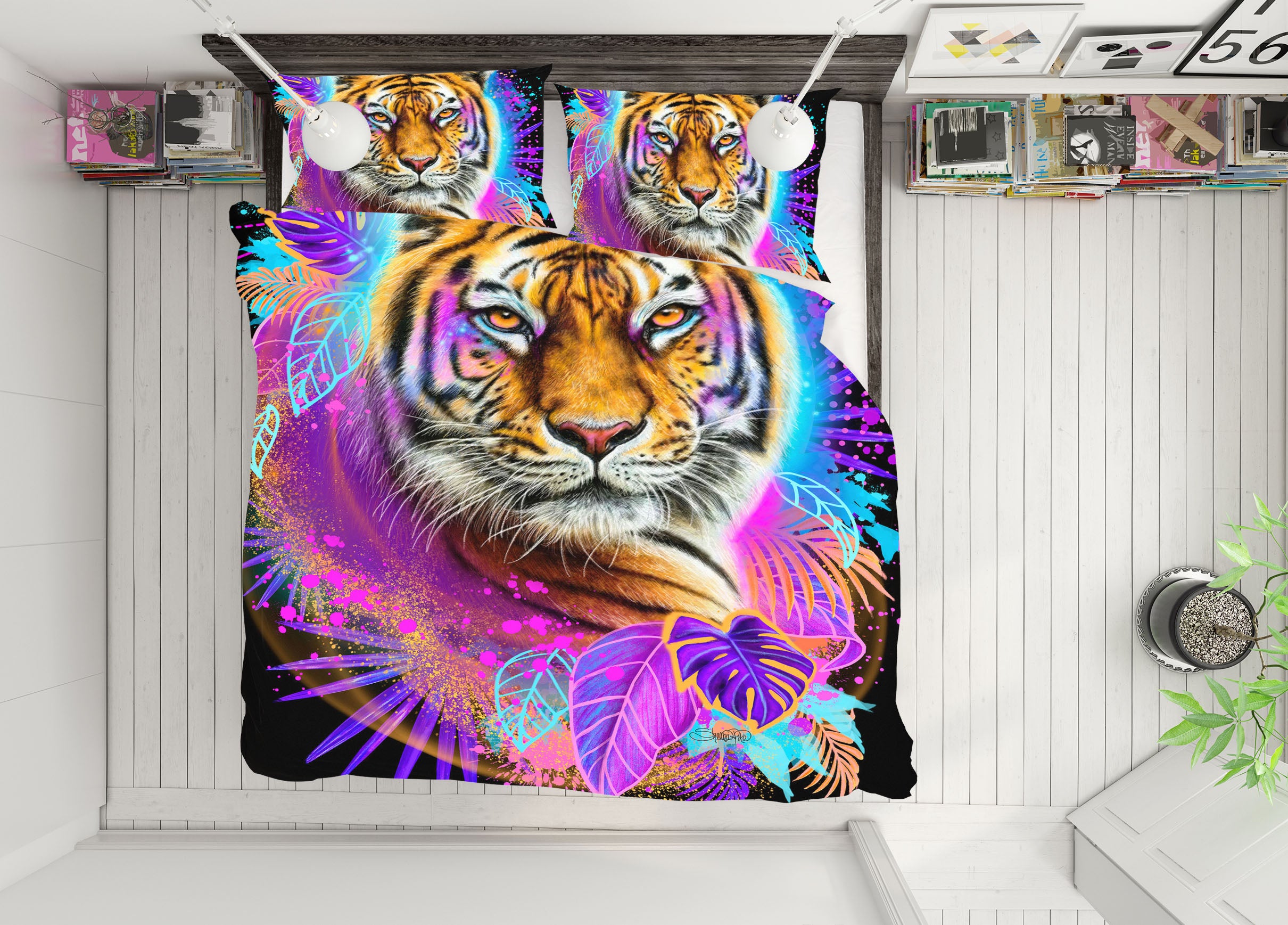3D Watercolor Tiger 8622 Sheena Pike Bedding Bed Pillowcases Quilt Cover Duvet Cover