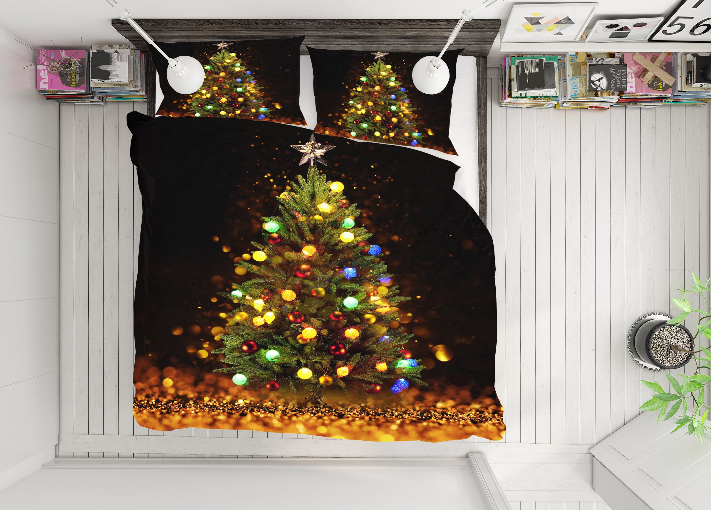 3D Tree 51096 Christmas Quilt Duvet Cover Xmas Bed Pillowcases