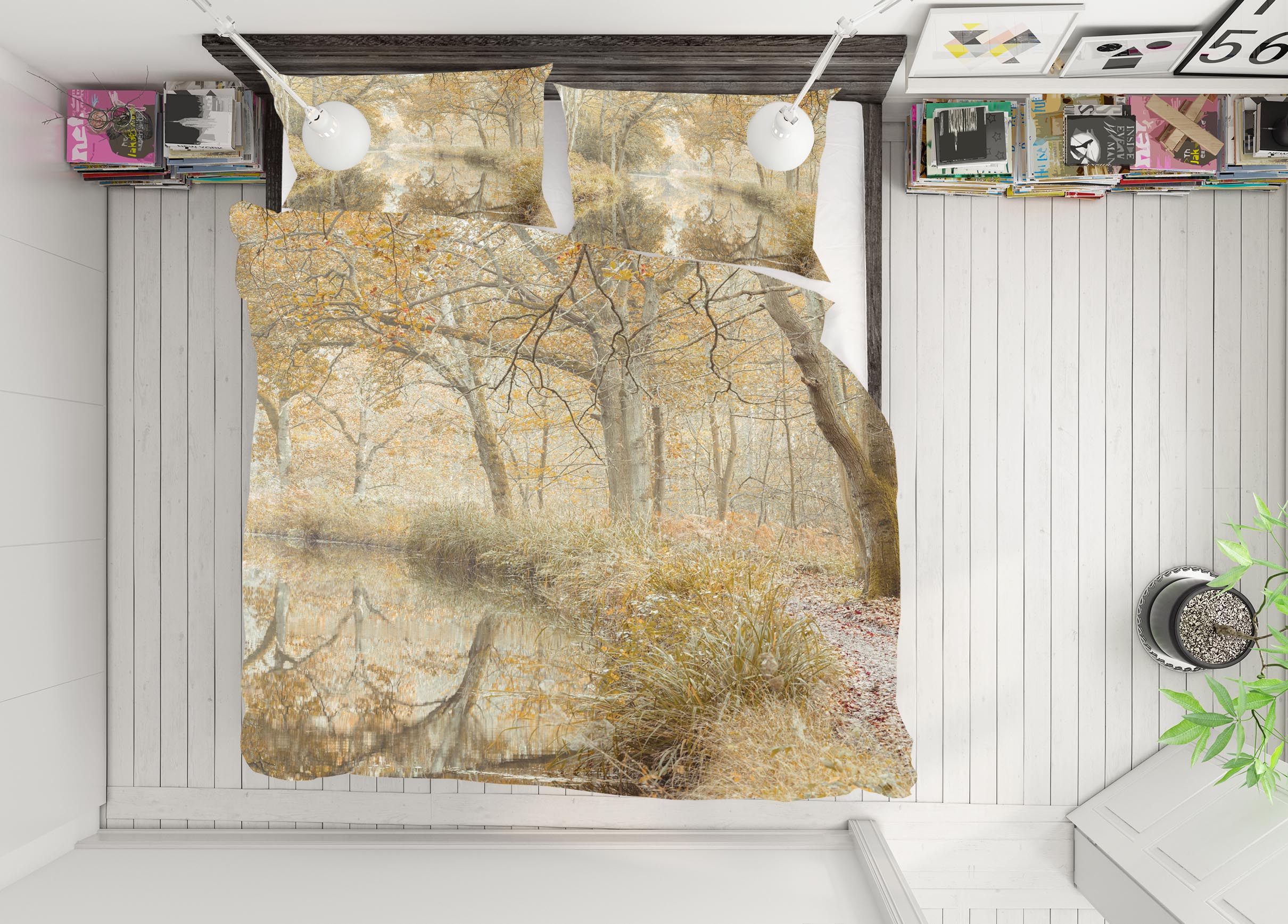 3D Branched Brook 7228 Assaf Frank Bedding Bed Pillowcases Quilt Cover Duvet Cover