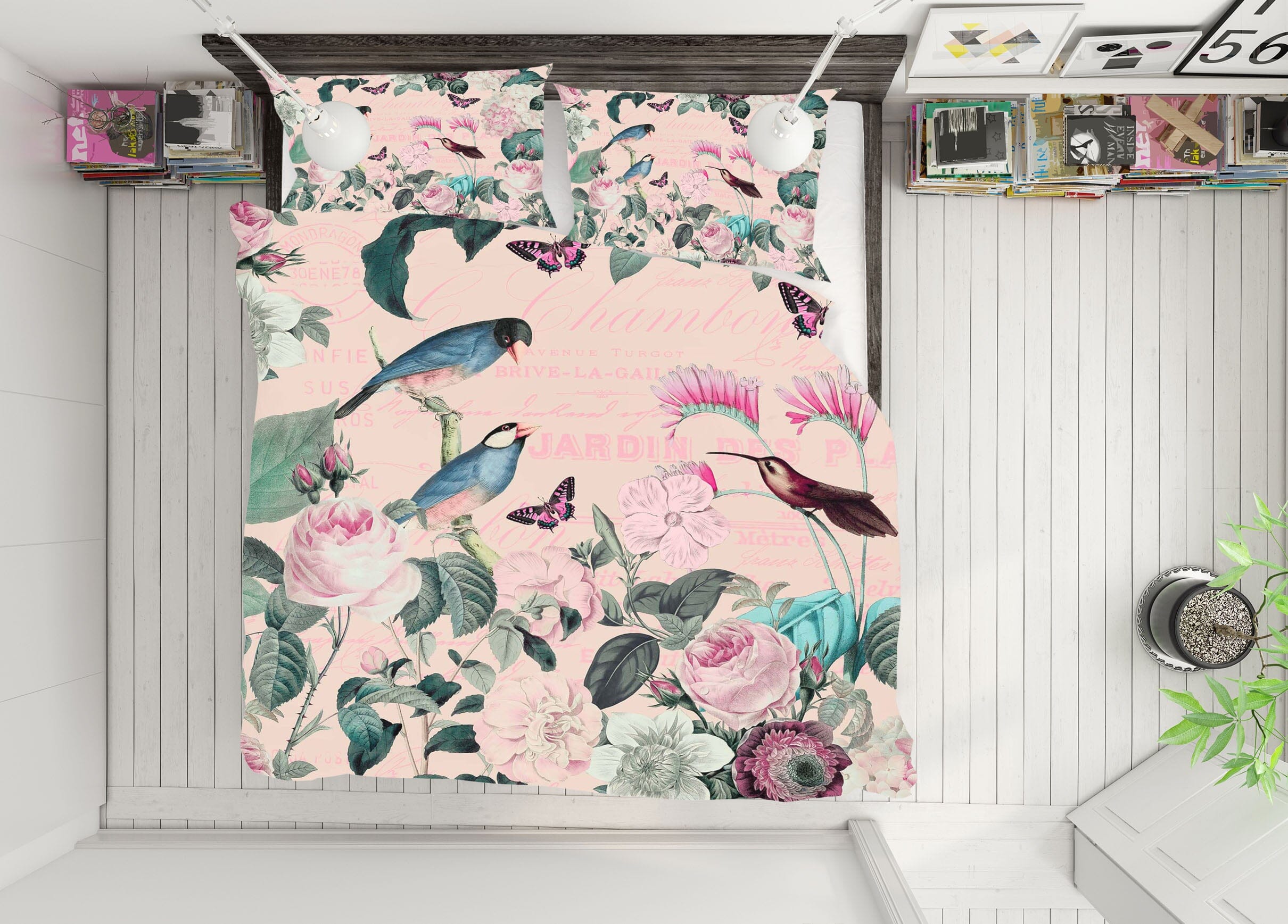 3D Flower Bird 119 Andrea haase Bedding Bed Pillowcases Quilt Quiet Covers AJ Creativity Home 