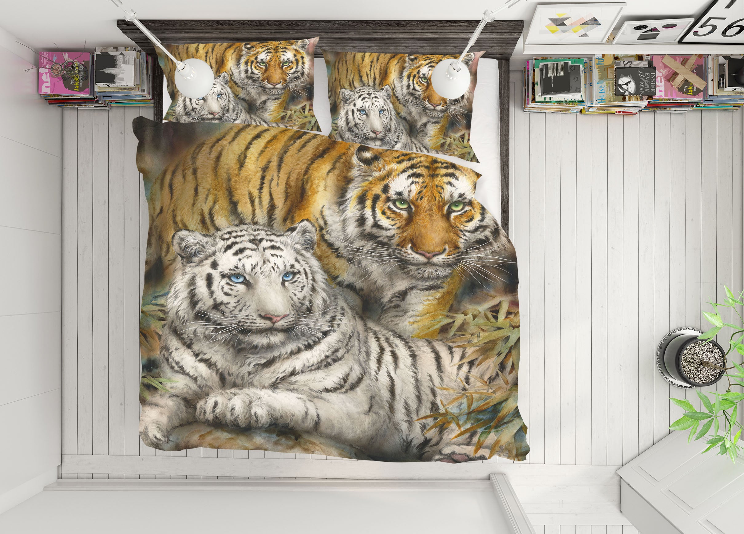 3D Animal Tiger 5893 Kayomi Harai Bedding Bed Pillowcases Quilt Cover Duvet Cover