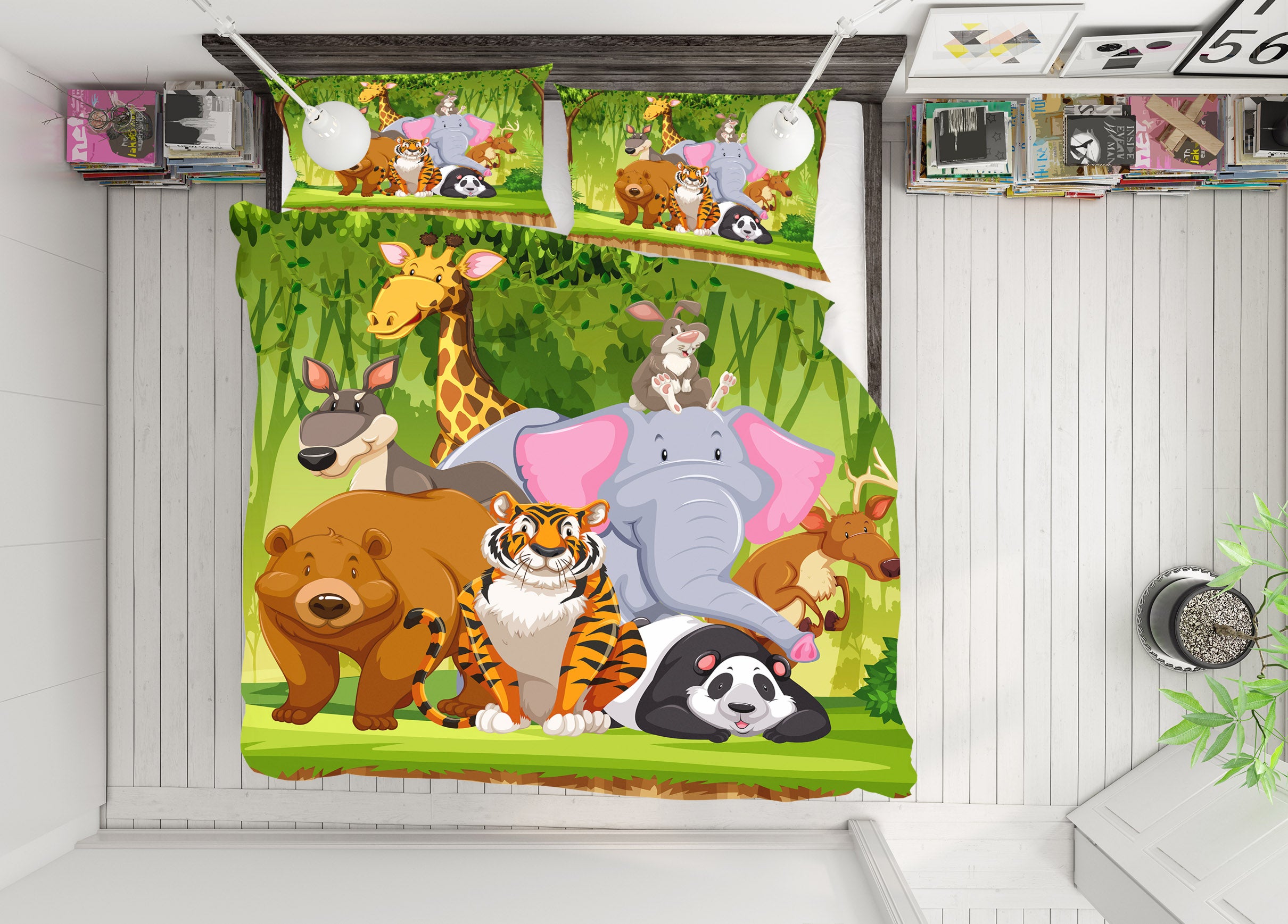 3D Animals 19134 Bed Pillowcases Quilt