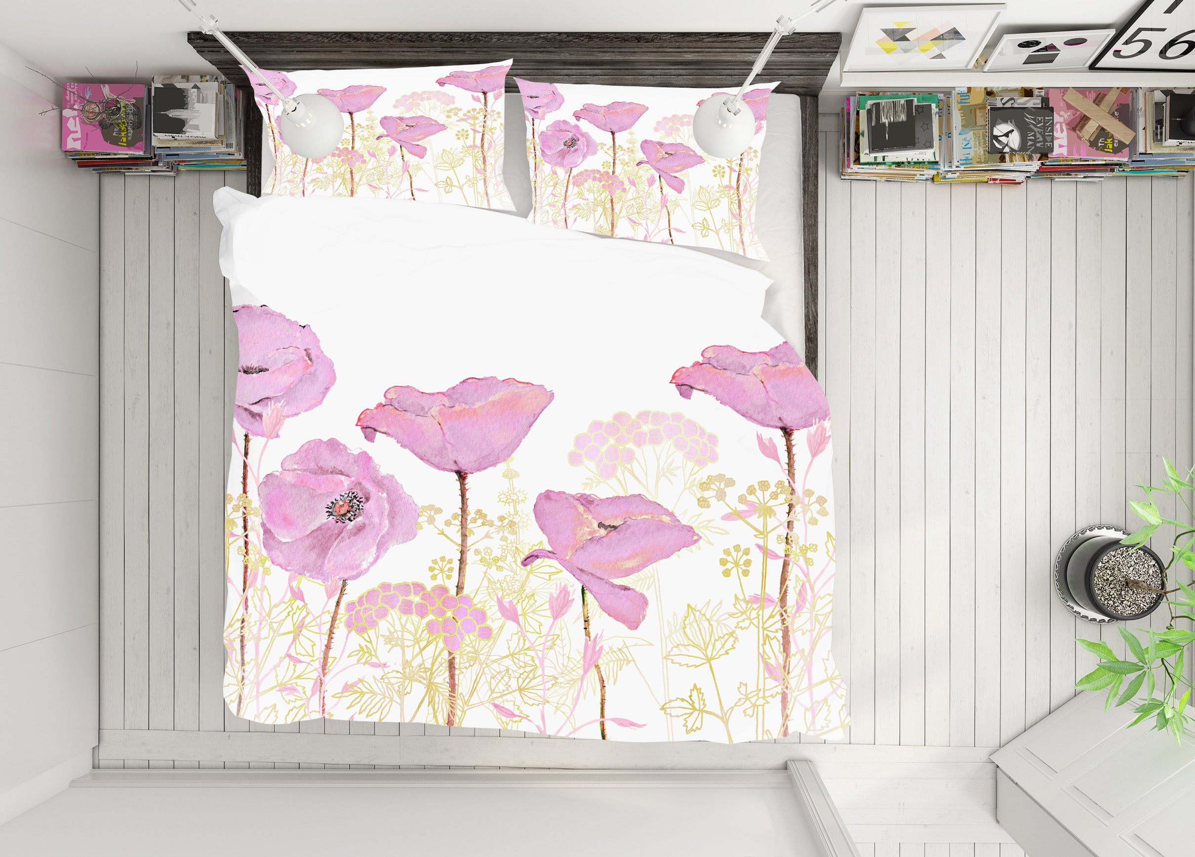 3D Pink Flowers 18159 Uta Naumann Bedding Bed Pillowcases Quilt