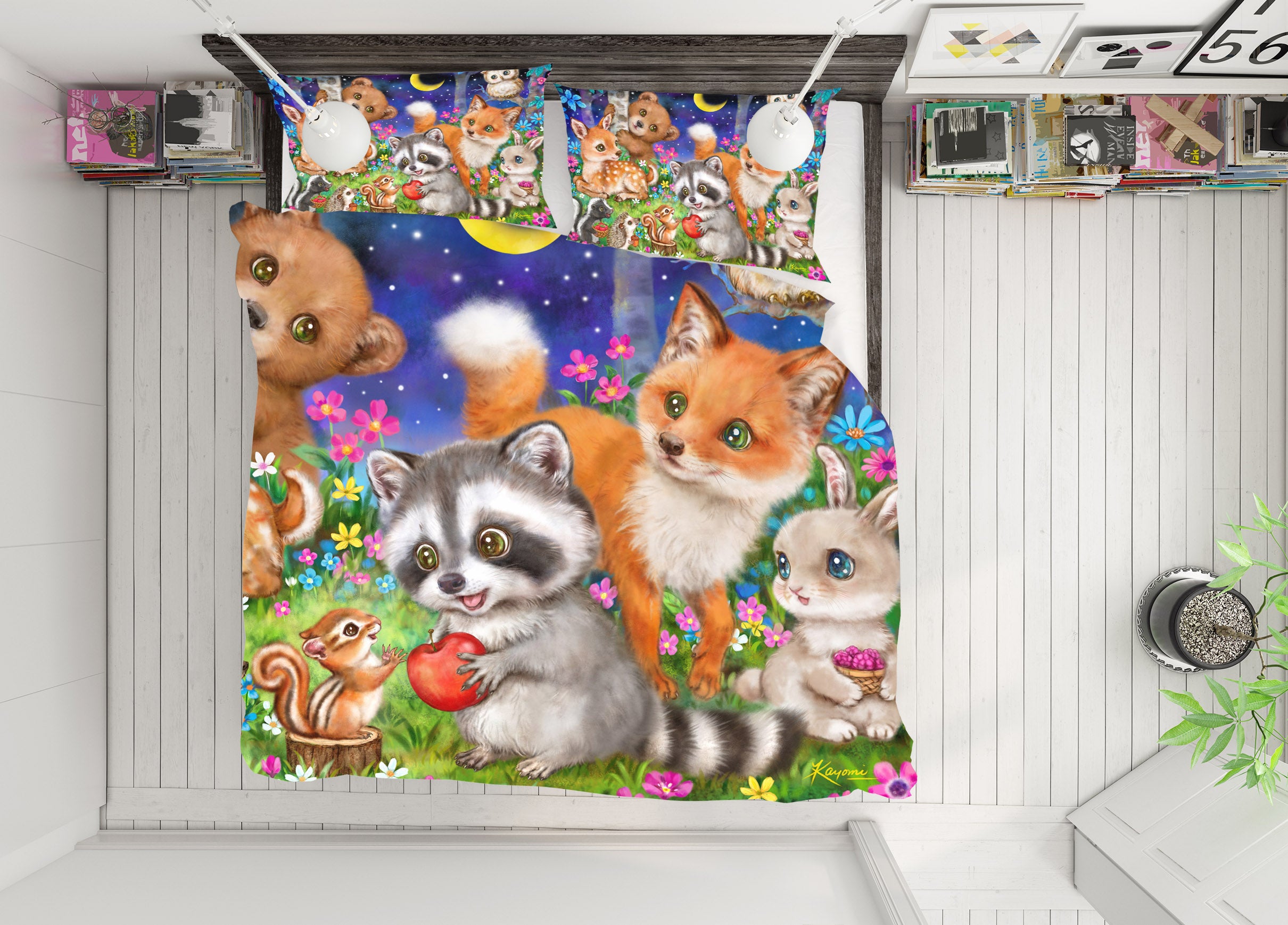 3D Civet Cat Squirrel 5902 Kayomi Harai Bedding Bed Pillowcases Quilt Cover Duvet Cover