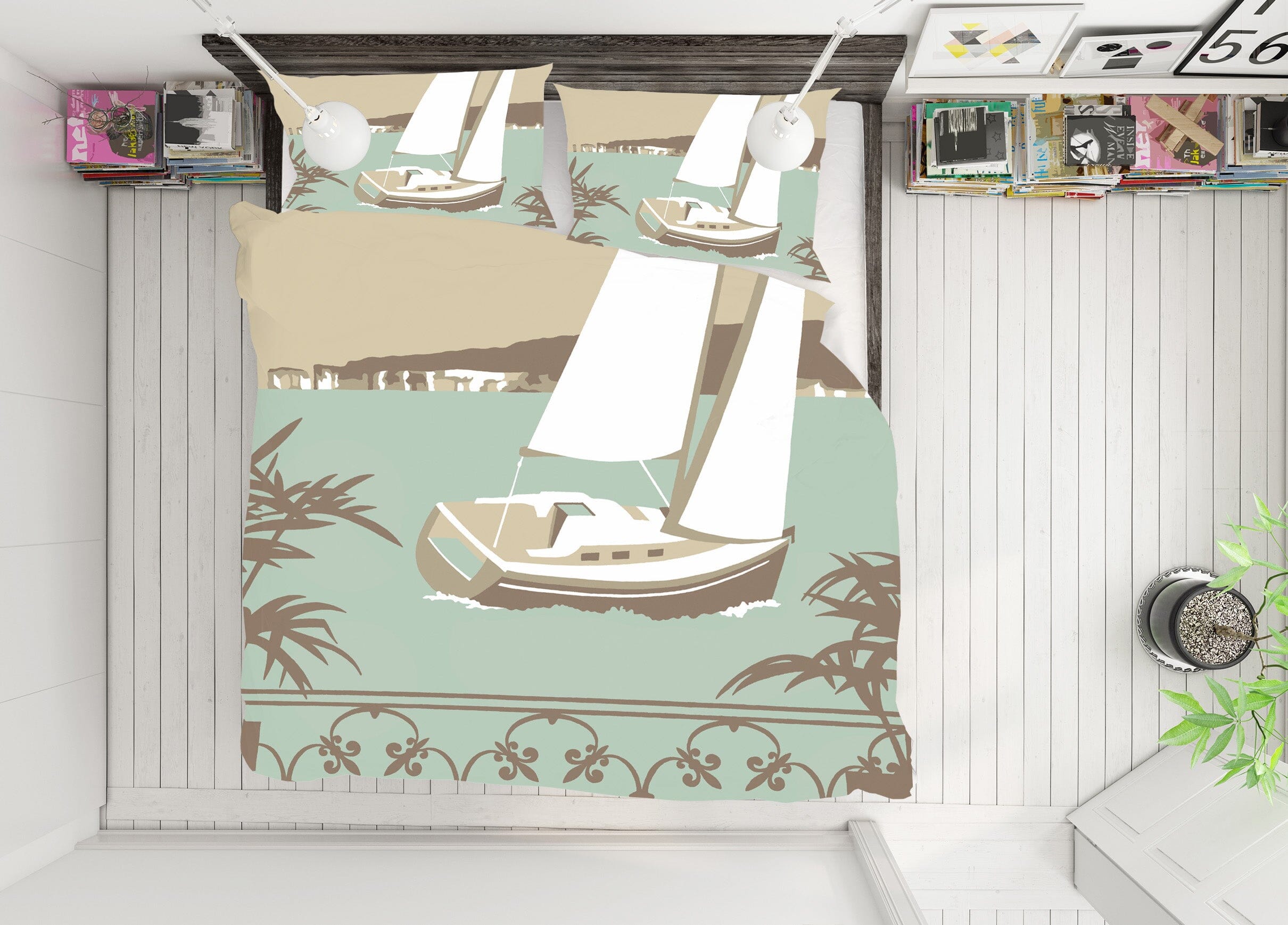 3D Sandbanks Balcony 2053 Steve Read Bedding Bed Pillowcases Quilt Quiet Covers AJ Creativity Home 