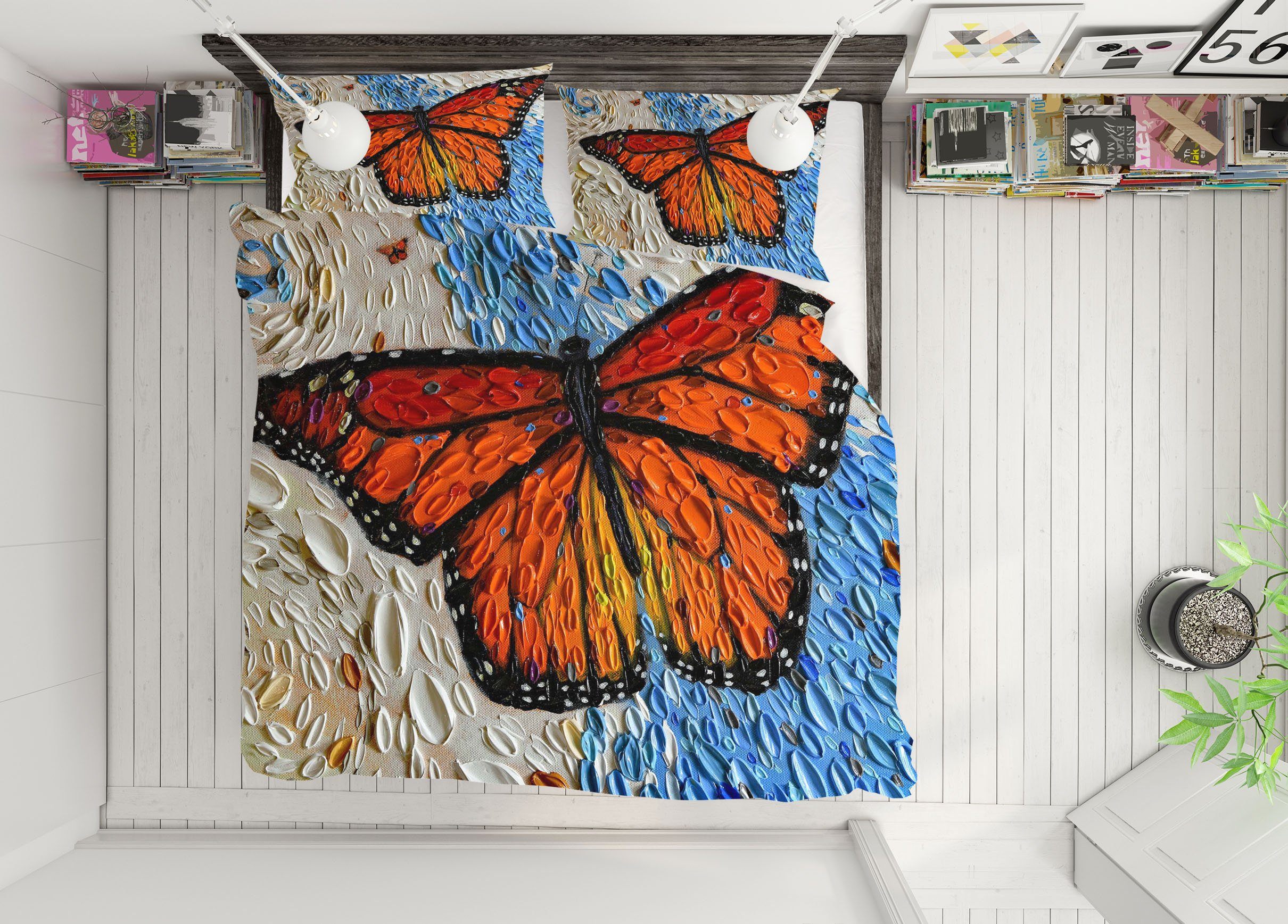 3D Butterfly 2124 Dena Tollefson bedding Bed Pillowcases Quilt Quiet Covers AJ Creativity Home 
