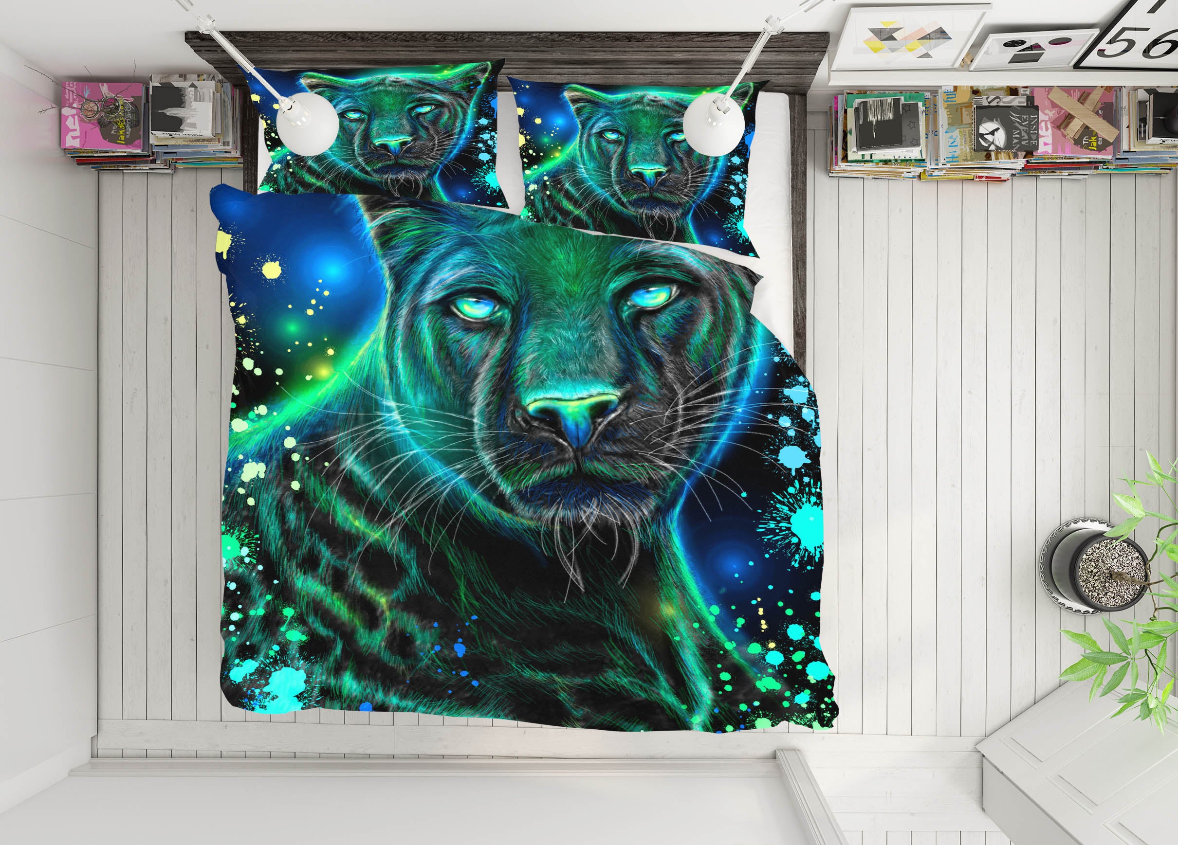 3D Watercolor Leopard 8574 Sheena Pike Bedding Bed Pillowcases Quilt Cover Duvet Cover