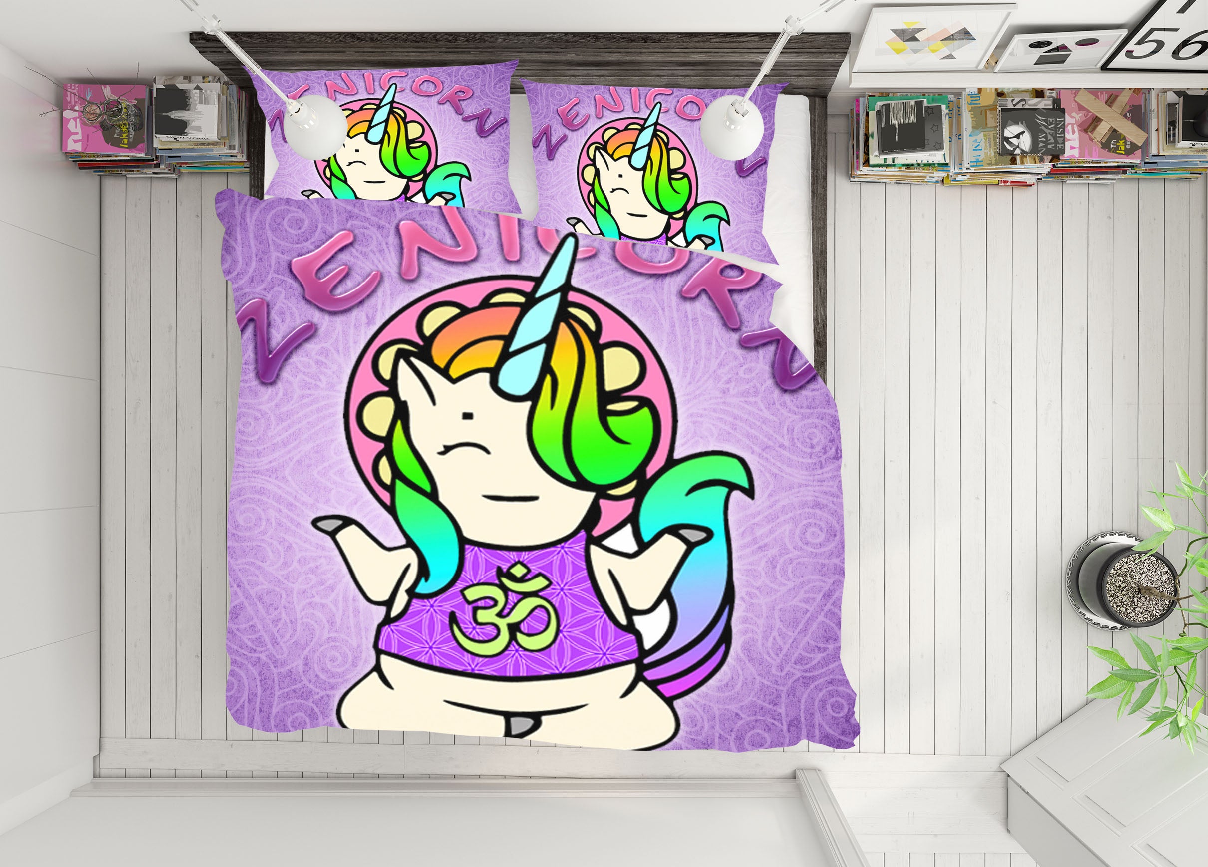 3D Cartoon Unicorn 8818 Brigid Ashwood Bedding Bed Pillowcases Quilt Cover Duvet Cover