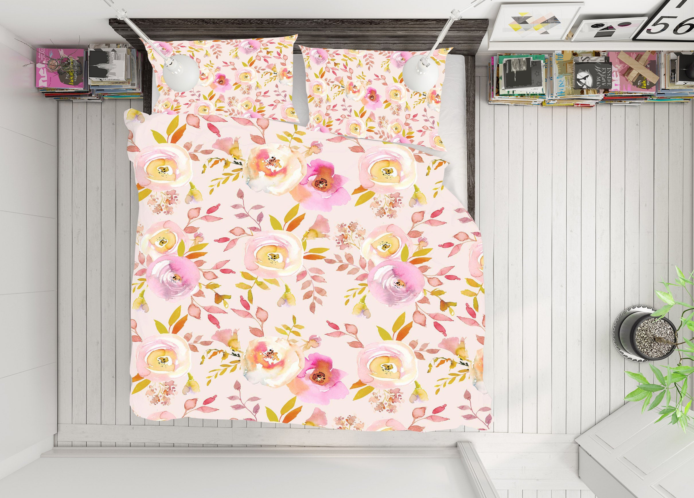3D Pink Flower 18183 Uta Naumann Bedding Bed Pillowcases Quilt