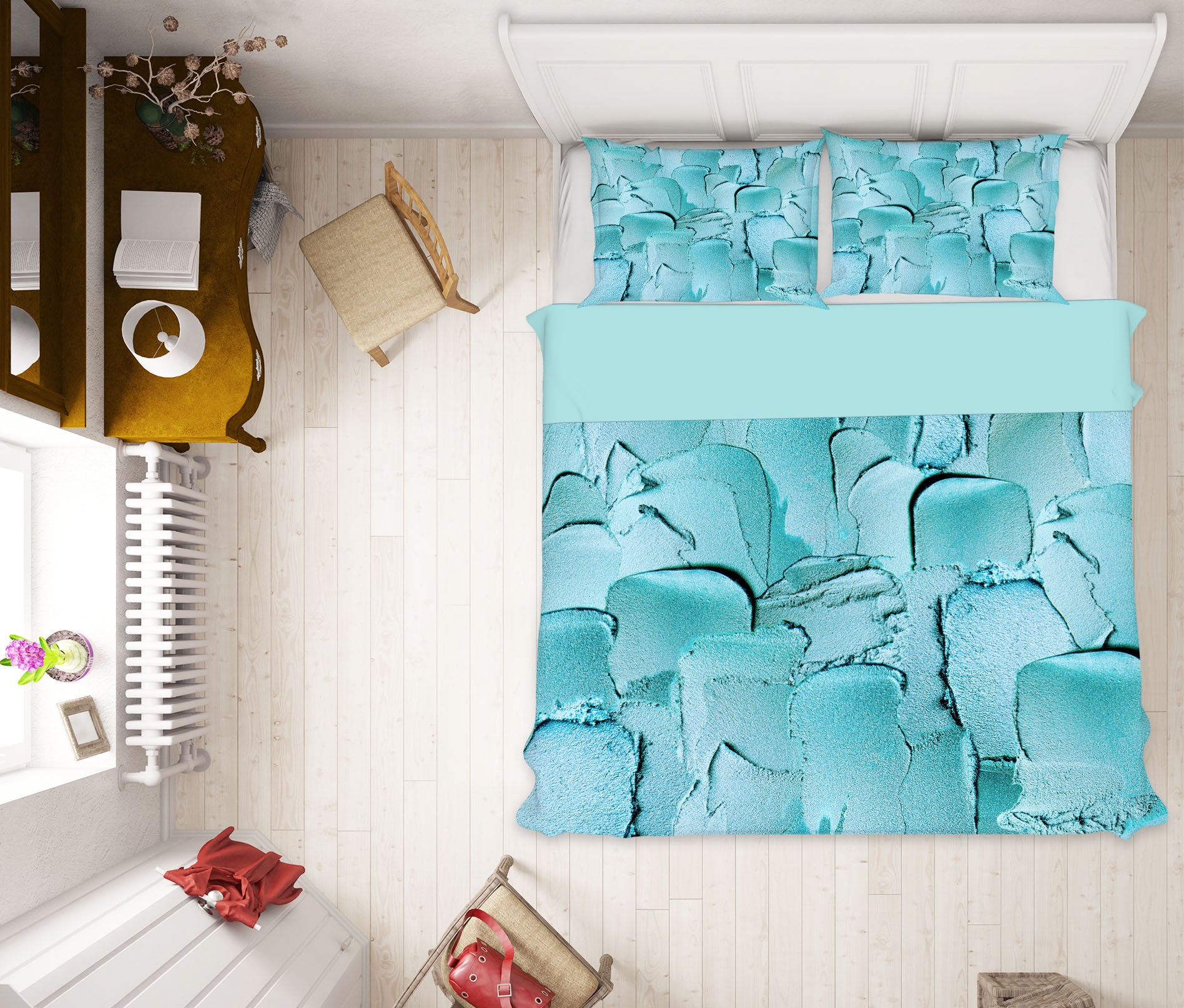 3D Blue Powder 18134 Uta Naumann Bedding Bed Pillowcases Quilt