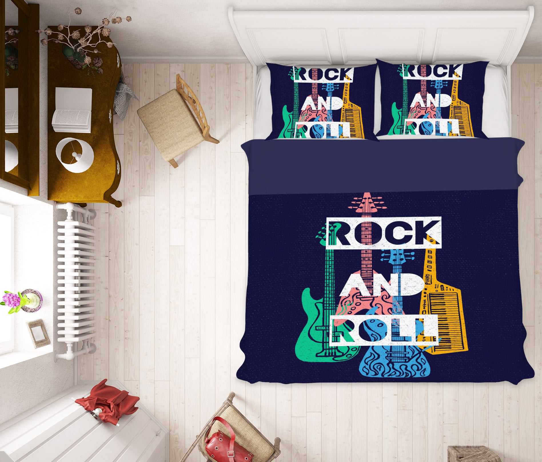 3D Guitar Instrument 61072 Bed Pillowcases Quilt