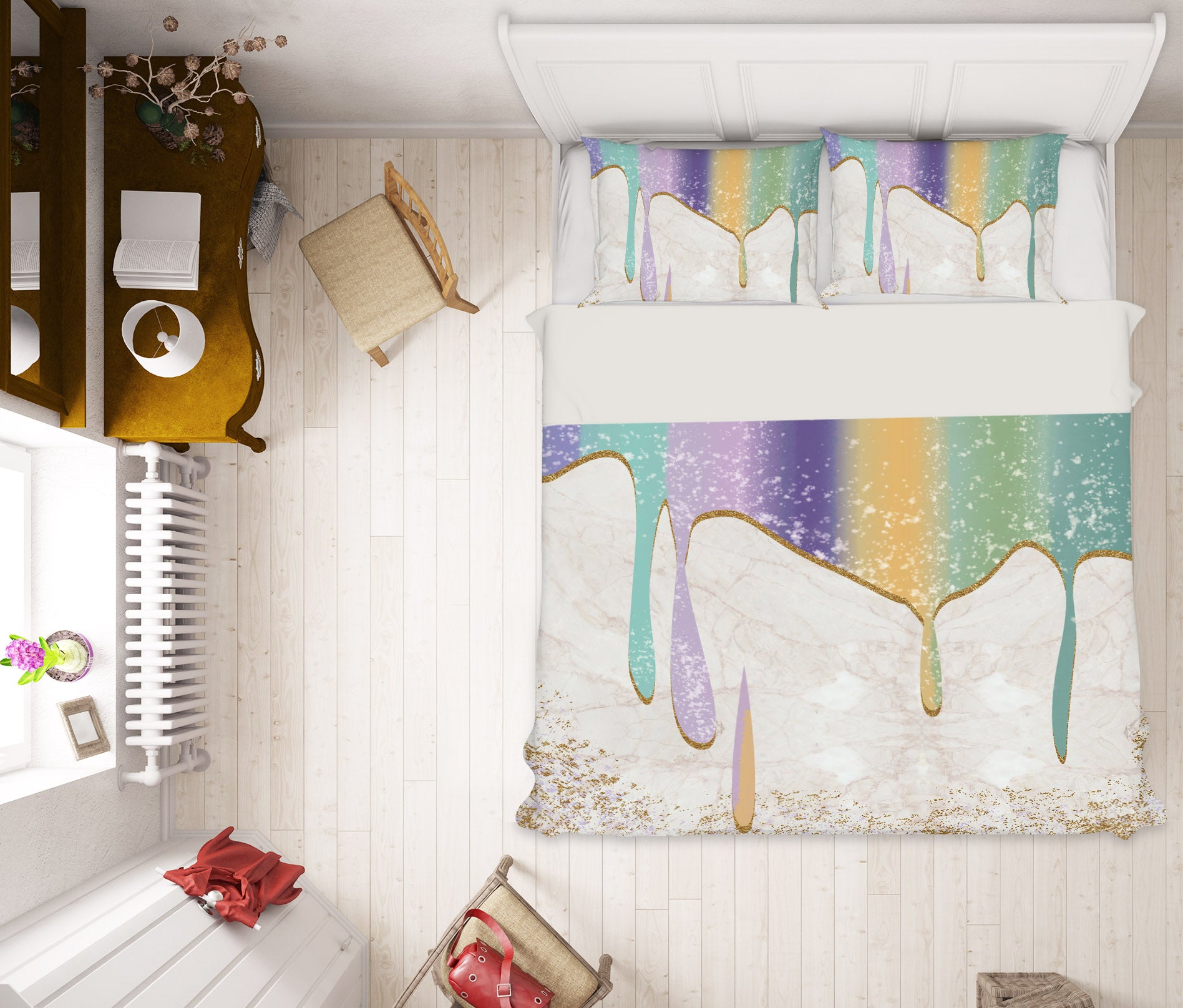 3D Colorful 16026 Bed Pillowcases Quilt