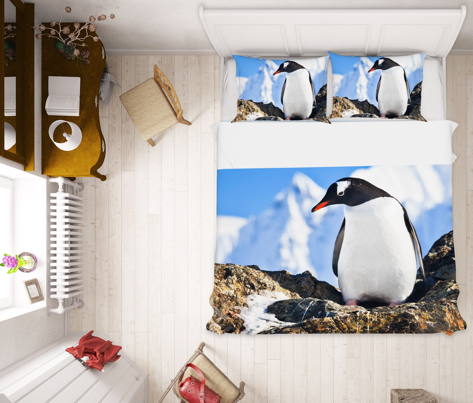 3D Penguin 63172 Bed Pillowcases Quilt
