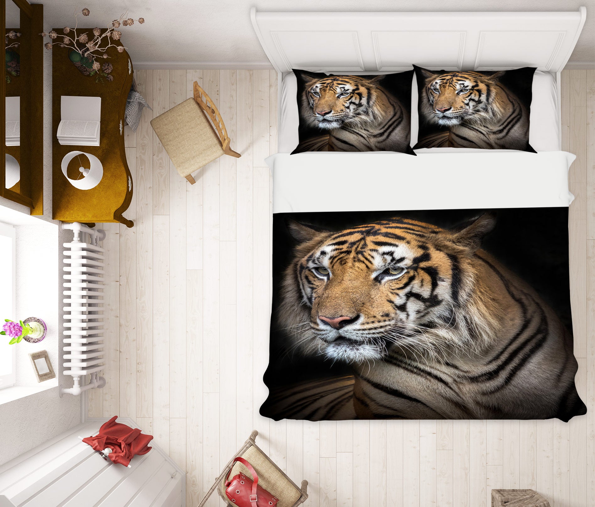 3D Tiger 60008 Bed Pillowcases Quilt
