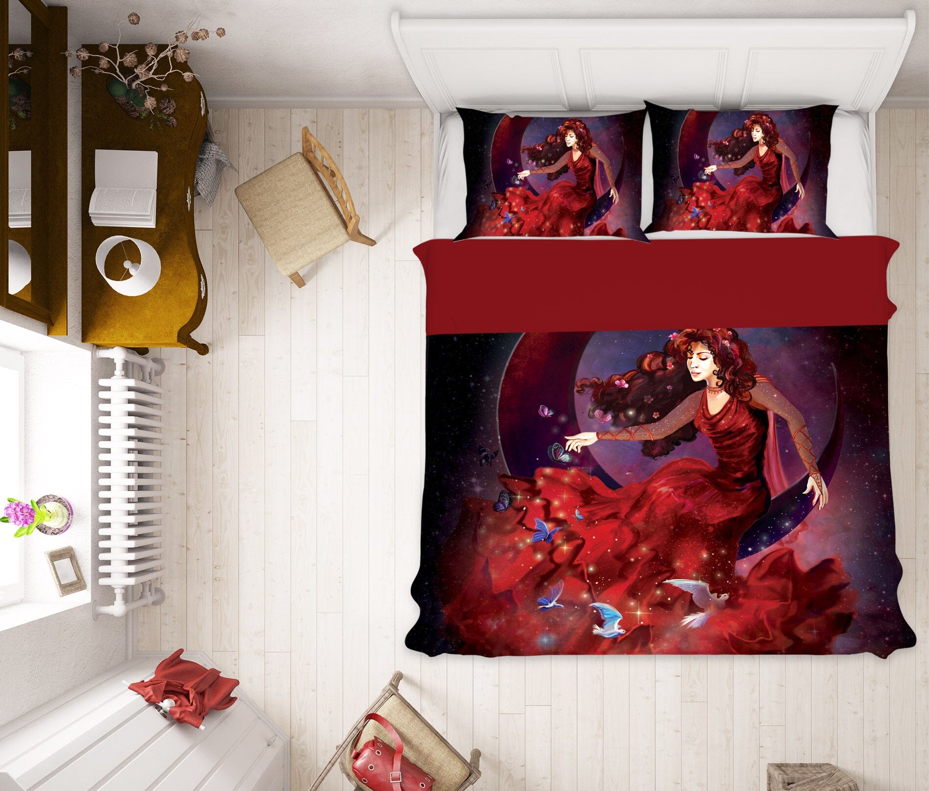 3D Girl Dress 113 Rose Catherine Khan Bedding Bed Pillowcases Quilt Quiet Covers AJ Creativity Home 