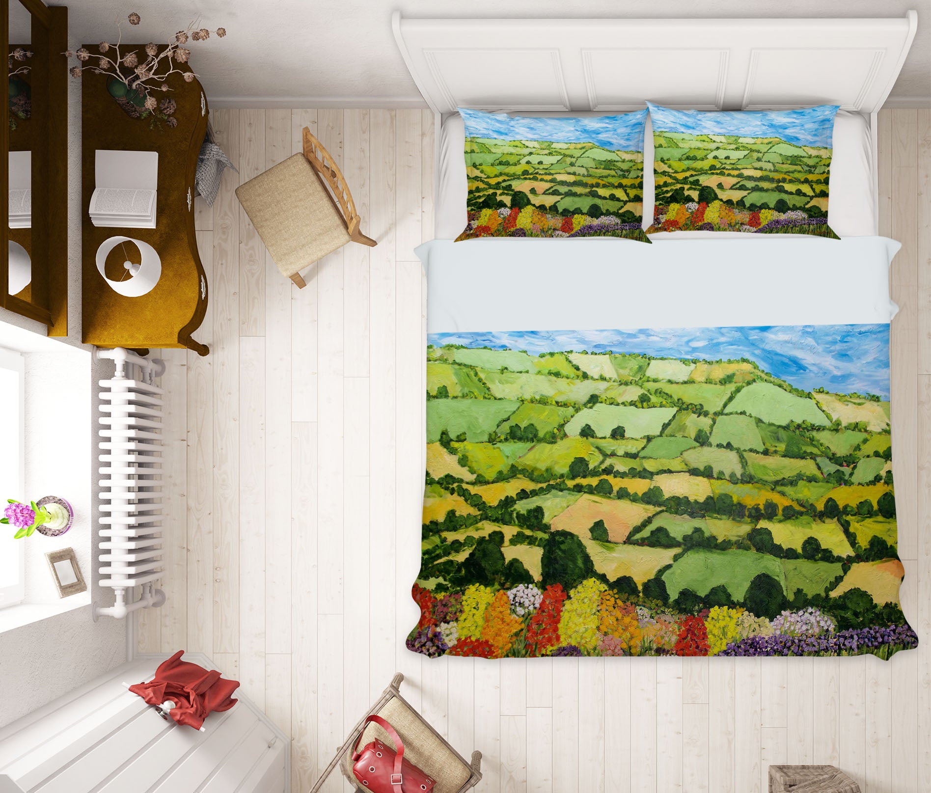 3D Land Flower Field 1144 Allan P. Friedlander Bedding Bed Pillowcases Quilt