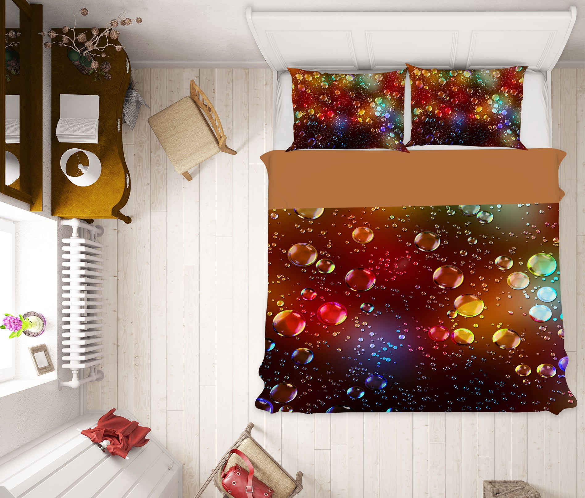3D Colorful Bubbles 13156 Bed Pillowcases Quilt