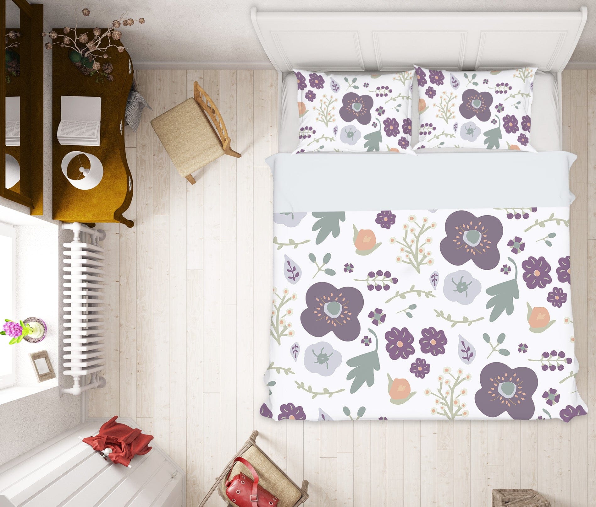 3D Colored Flowers 2103 Jillian Helvey Bedding Bed Pillowcases Quilt Quiet Covers AJ Creativity Home 