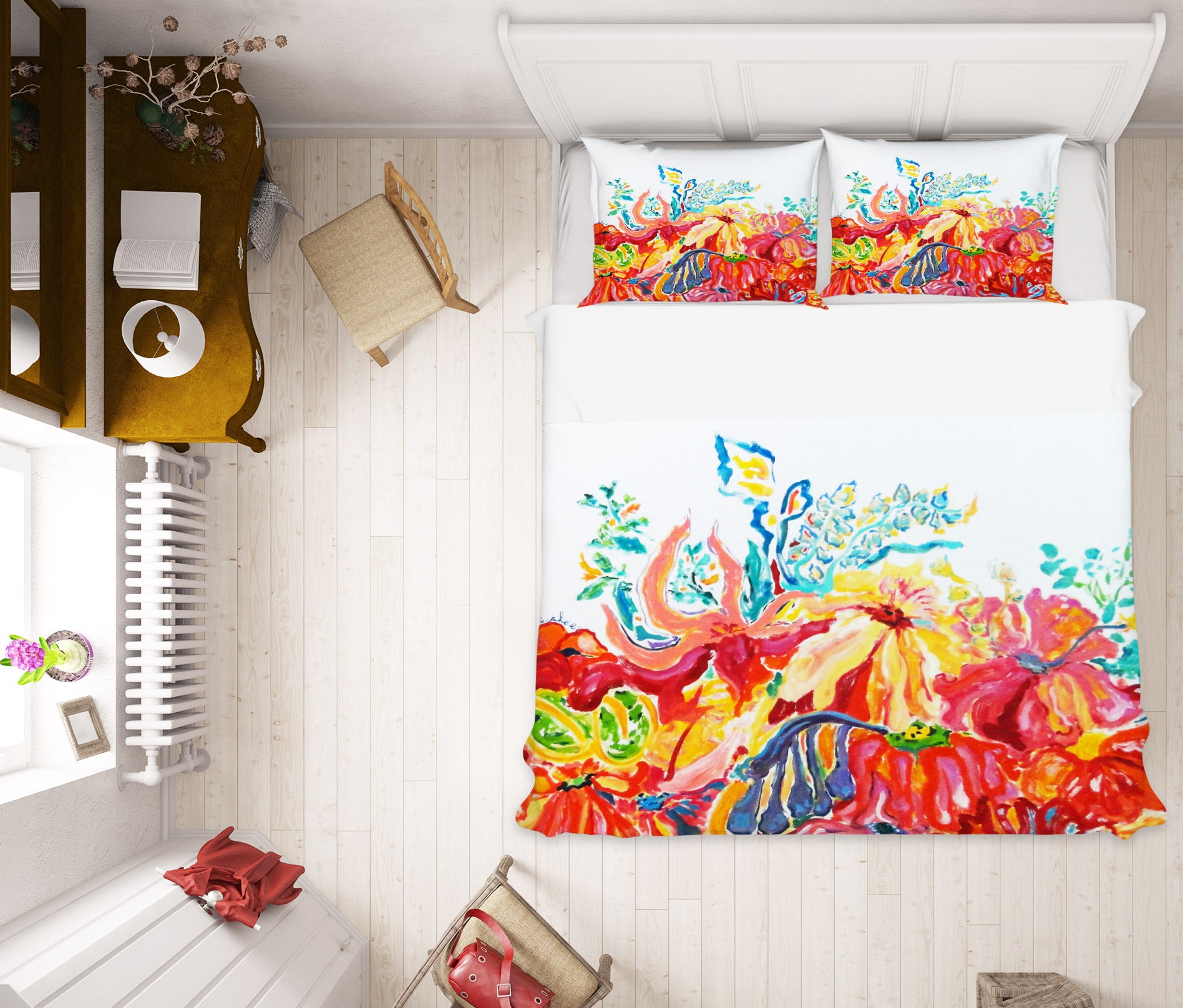 3D Red Flower 1248 Misako Chida Bedding Bed Pillowcases Quilt Cover Duvet Cover