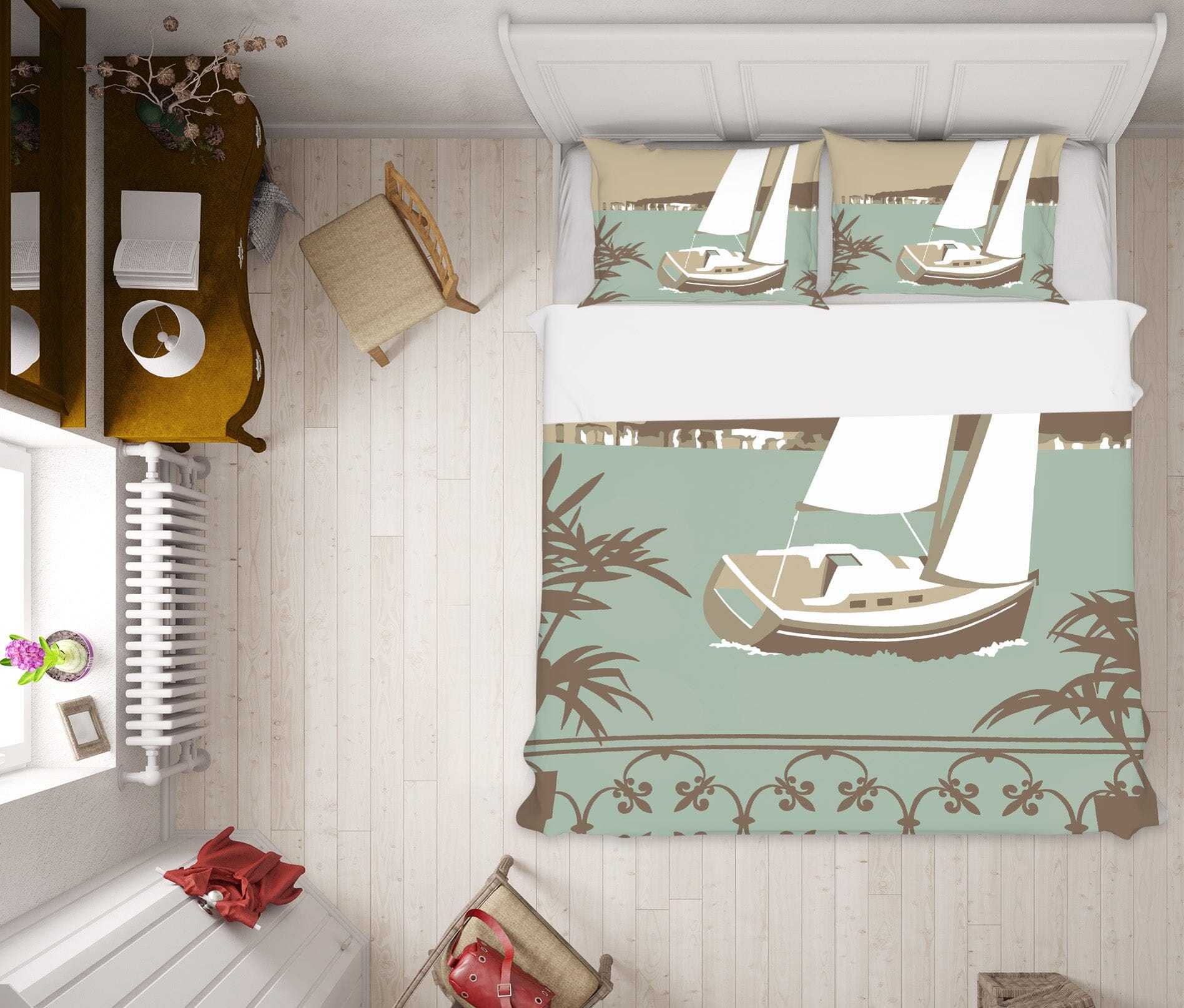 3D Sandbanks Balcony 2053 Steve Read Bedding Bed Pillowcases Quilt Quiet Covers AJ Creativity Home 