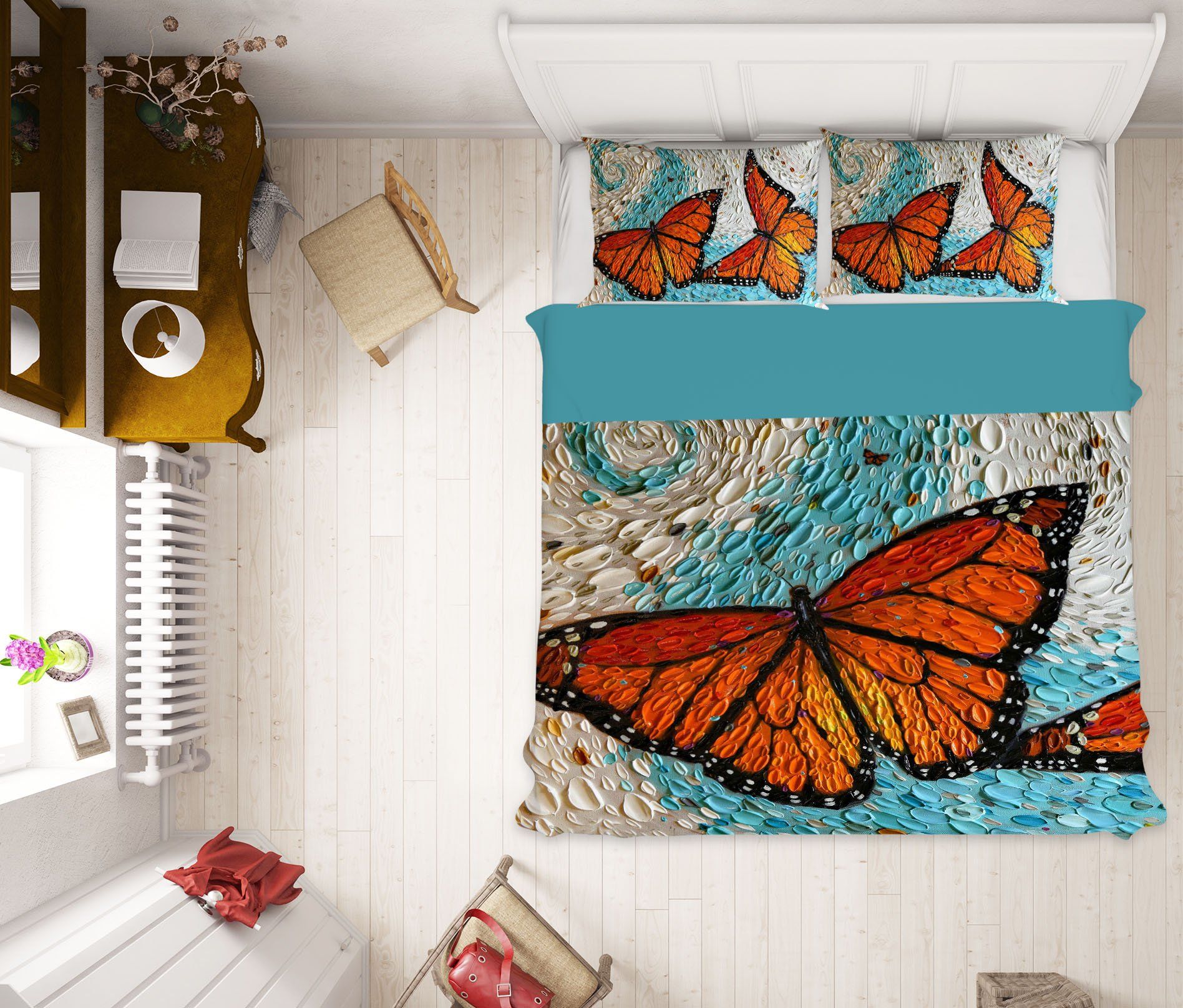 3D Butterfly 2125 Dena Tollefson bedding Bed Pillowcases Quilt Quiet Covers AJ Creativity Home 