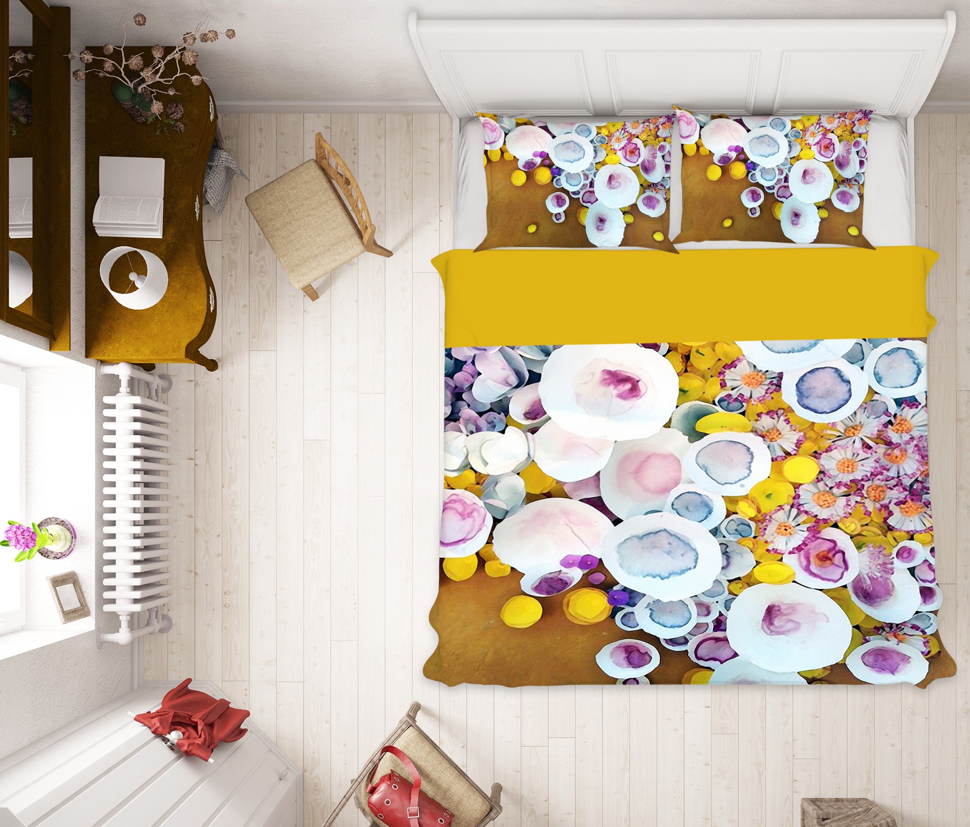 3D Mushroom Flower 12141 Bed Pillowcases Quilt