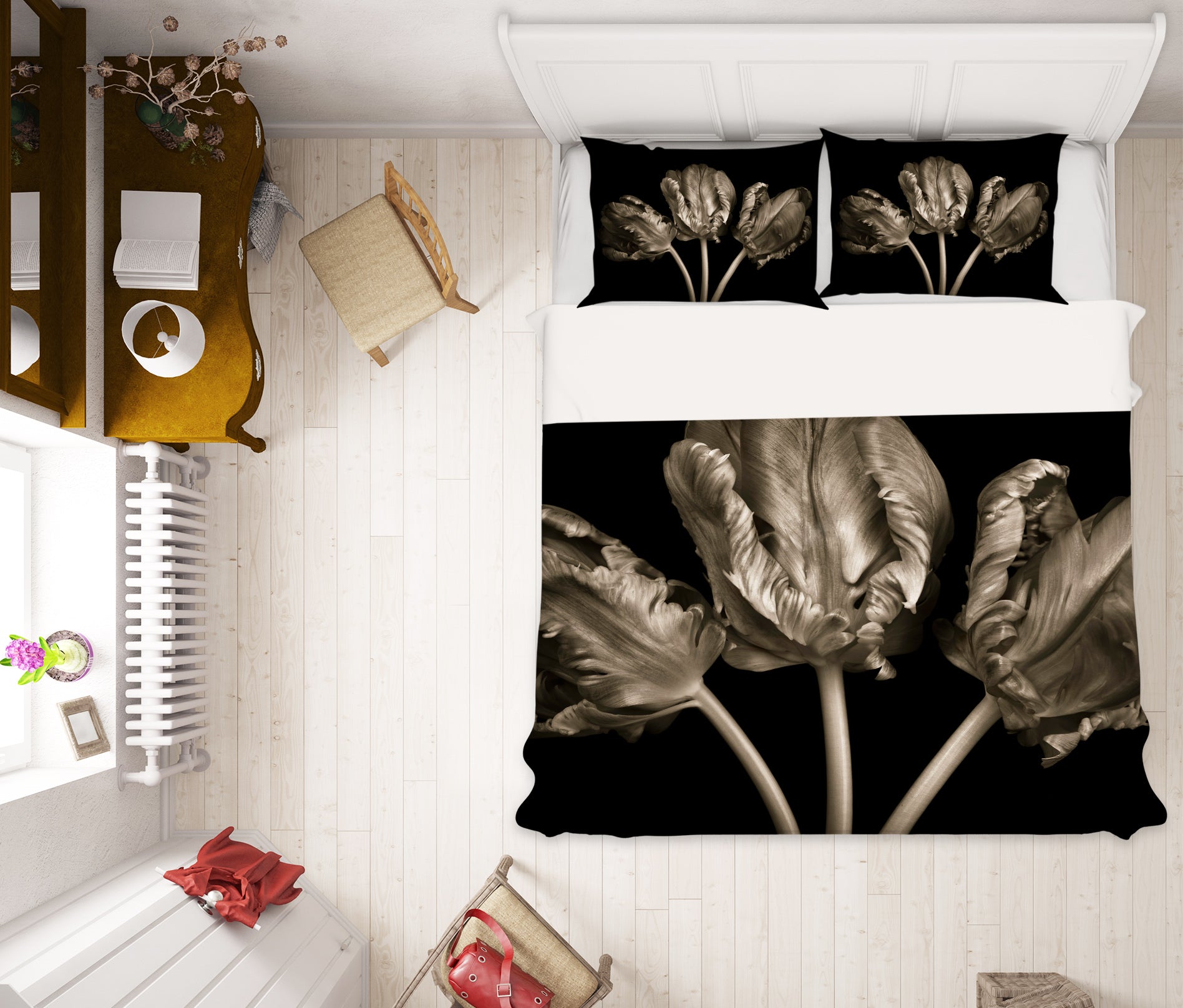 3D Gray Flower 6906 Assaf Frank Bedding Bed Pillowcases Quilt Cover Duvet Cover