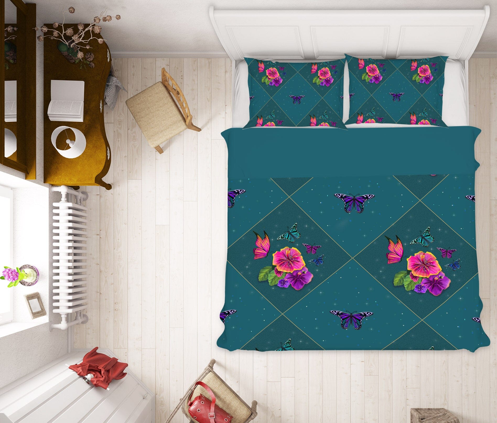 3D Pink Flowers 129 Rose Catherine Khan Bedding Bed Pillowcases Quilt Quiet Covers AJ Creativity Home 