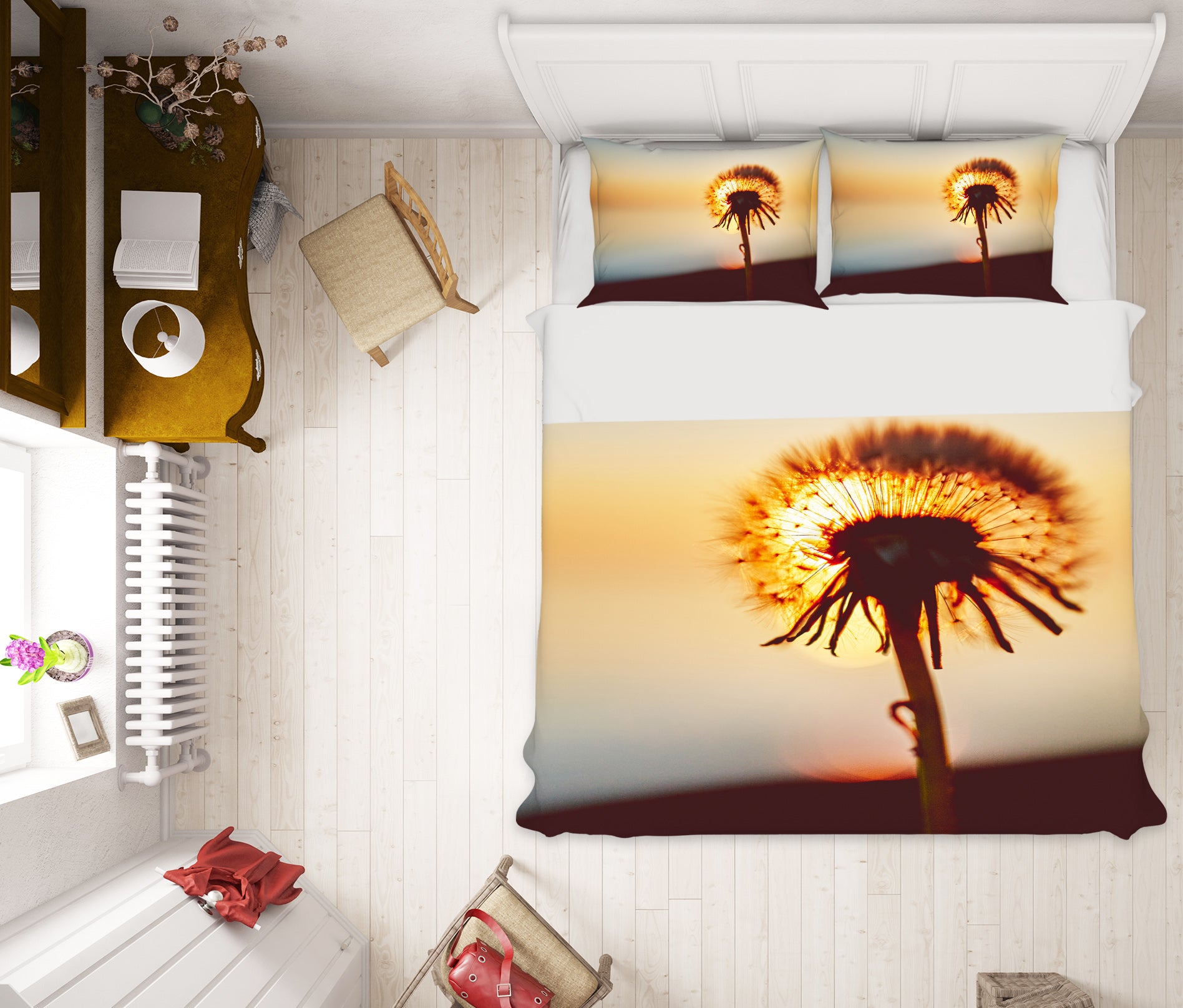 3D Dandelion Flower 60201 Bed Pillowcases Quilt