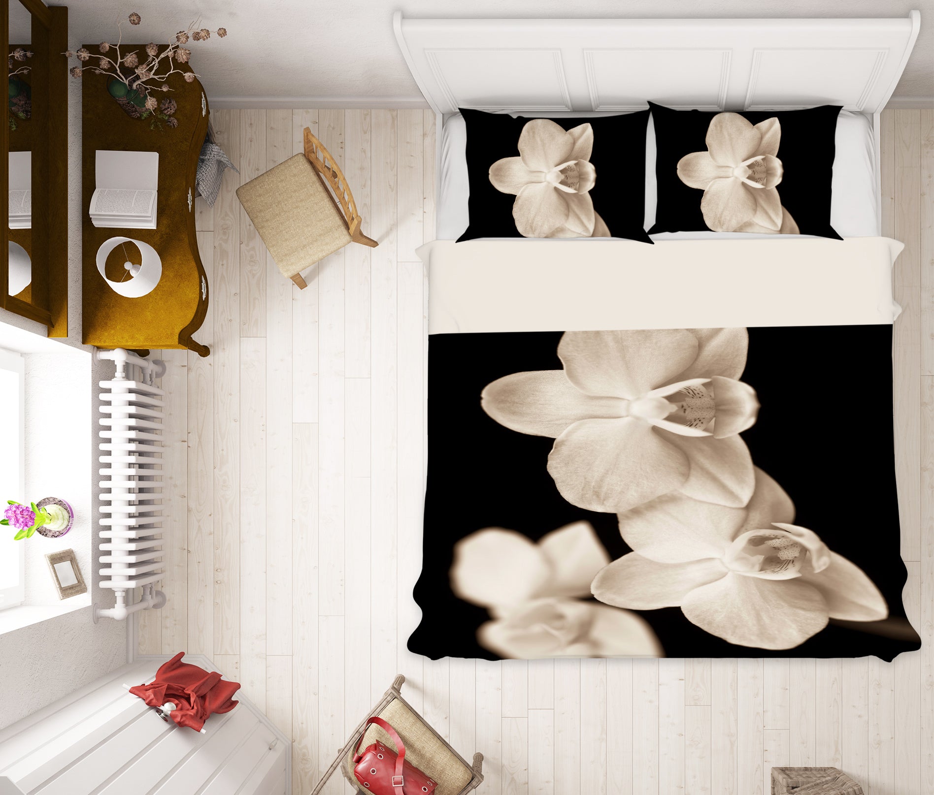 3D White Flower 6904 Assaf Frank Bedding Bed Pillowcases Quilt Cover Duvet Cover