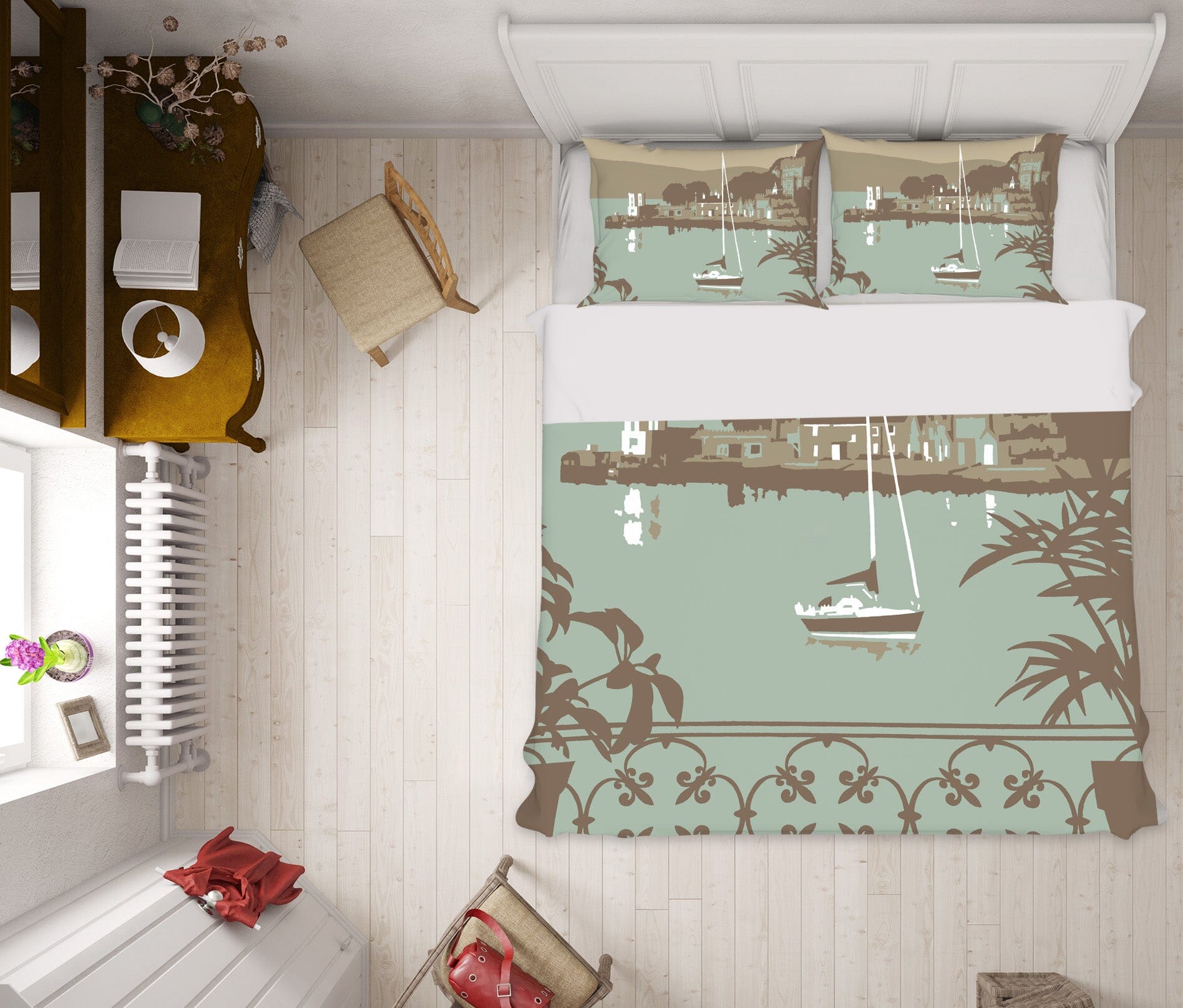 3D Sandbanks Balcony 2052 Steve Read Bedding Bed Pillowcases Quilt Quiet Covers AJ Creativity Home 