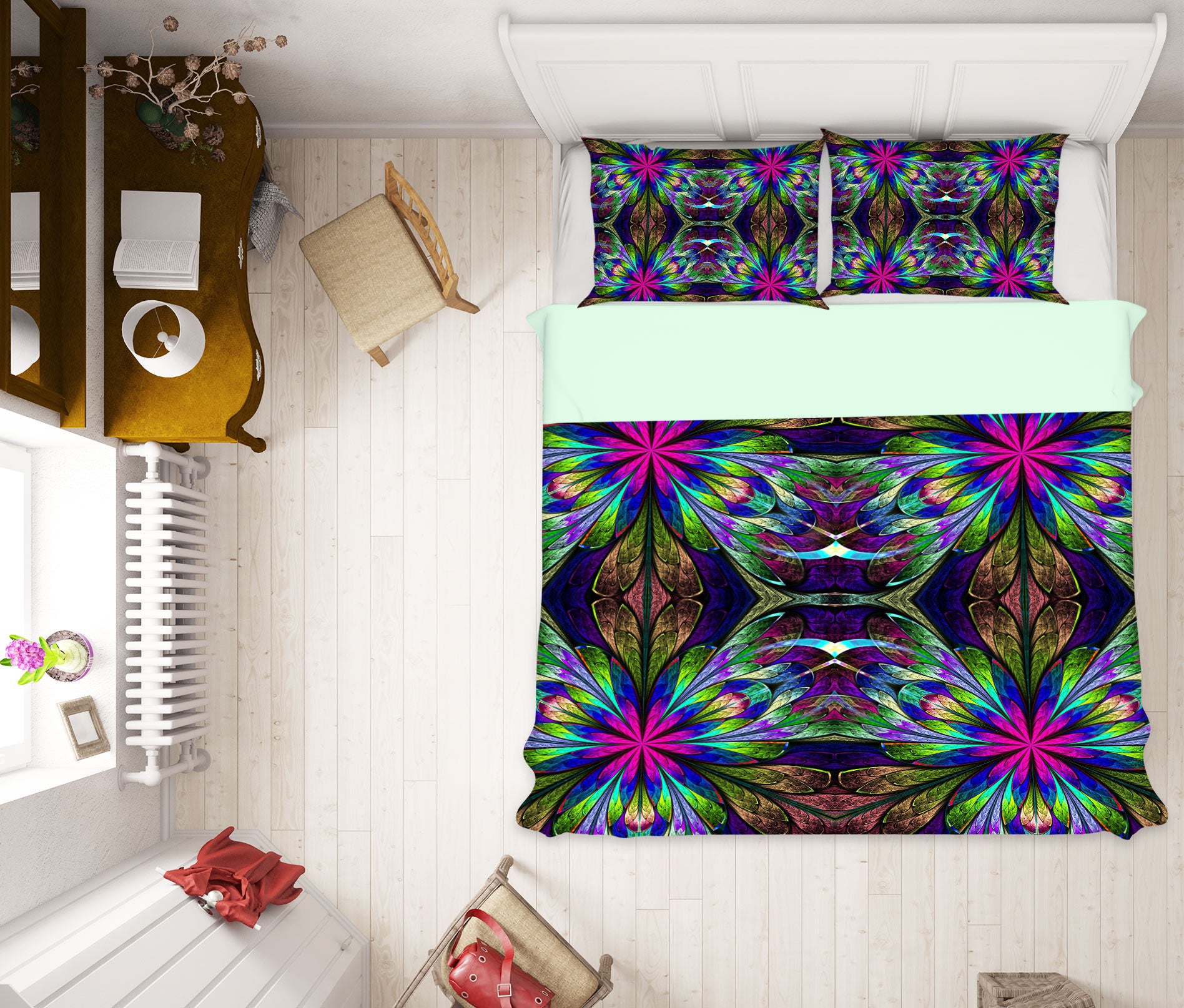 3D Grain Pattern 13198 Bed Pillowcases Quilt