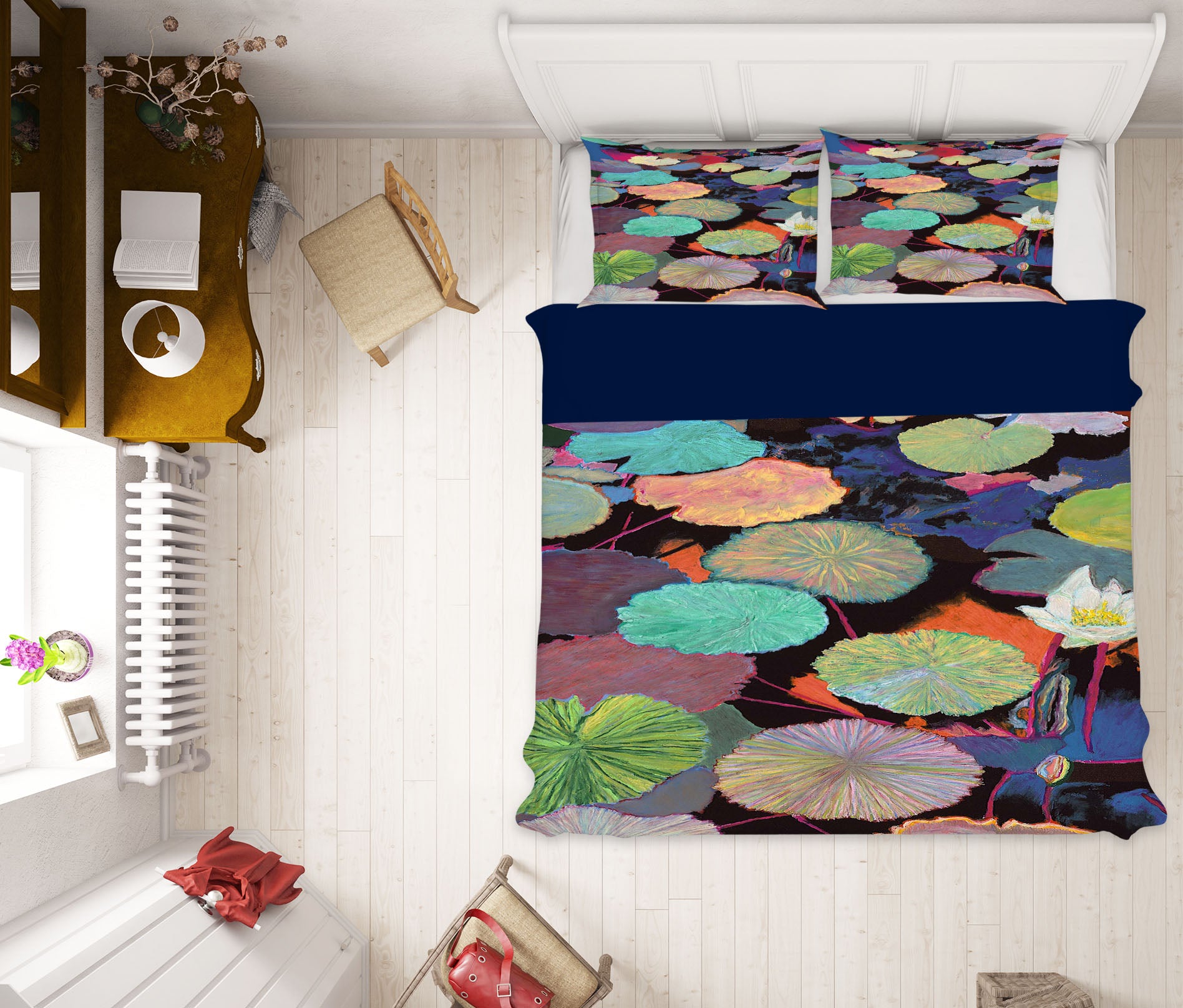 3D Lotus Pond 1166 Allan P. Friedlander Bedding Bed Pillowcases Quilt