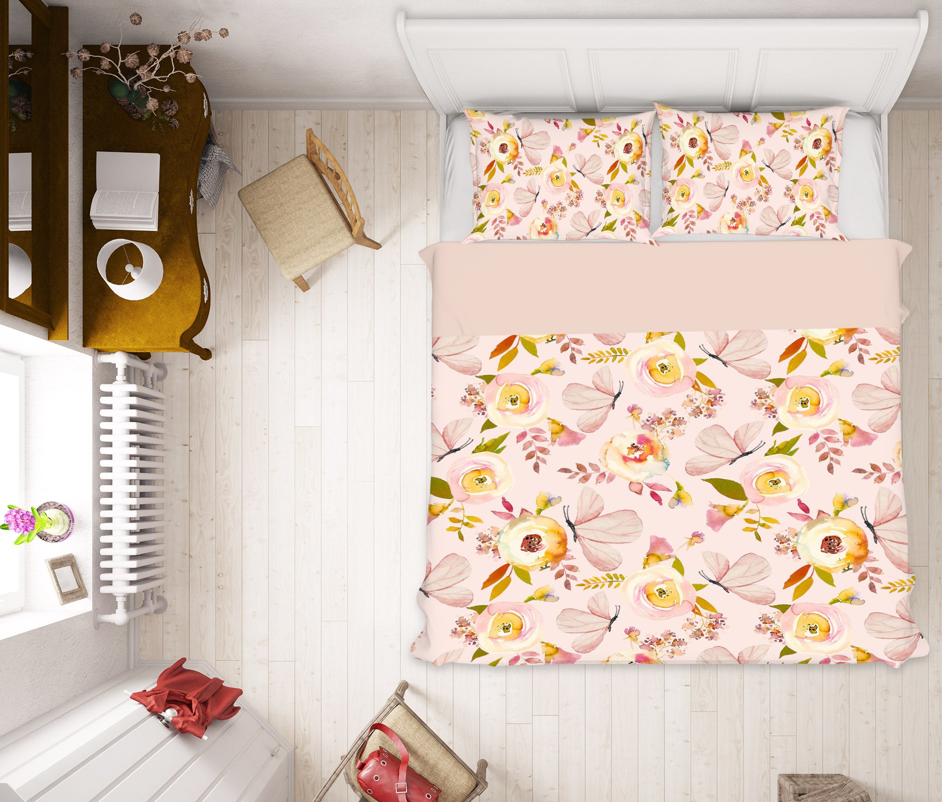 3D Butterfly Flowers 18191 Uta Naumann Bedding Bed Pillowcases Quilt