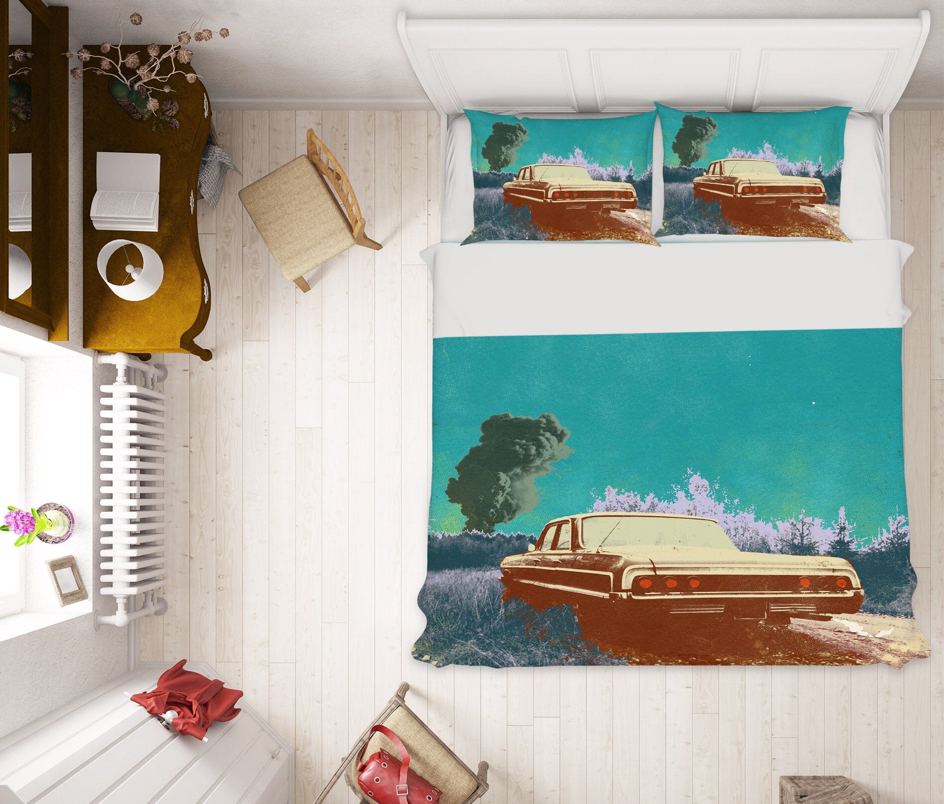 3D Night Truck 2102 Showdeer Bedding Bed Pillowcases Quilt Quiet Covers AJ Creativity Home 