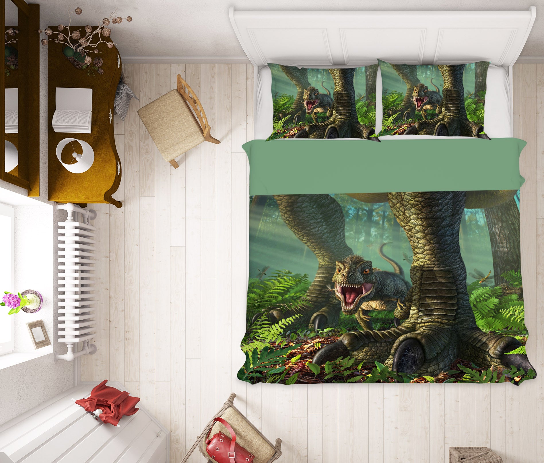 3D Dinosaur Horn 18075 Jerry LoFaro bedding Bed Pillowcases Quilt